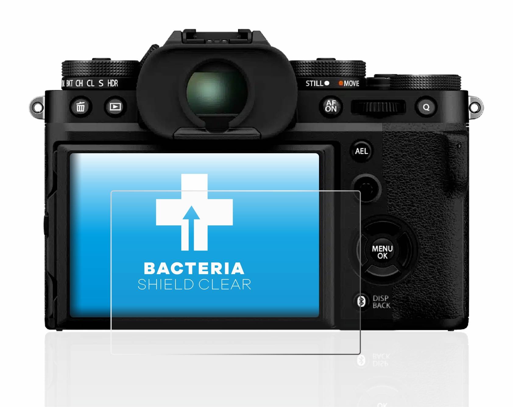 upscreen Bacteria Shield Clear Premium Antibakterielle Displayschutzfolie für Fujifilm