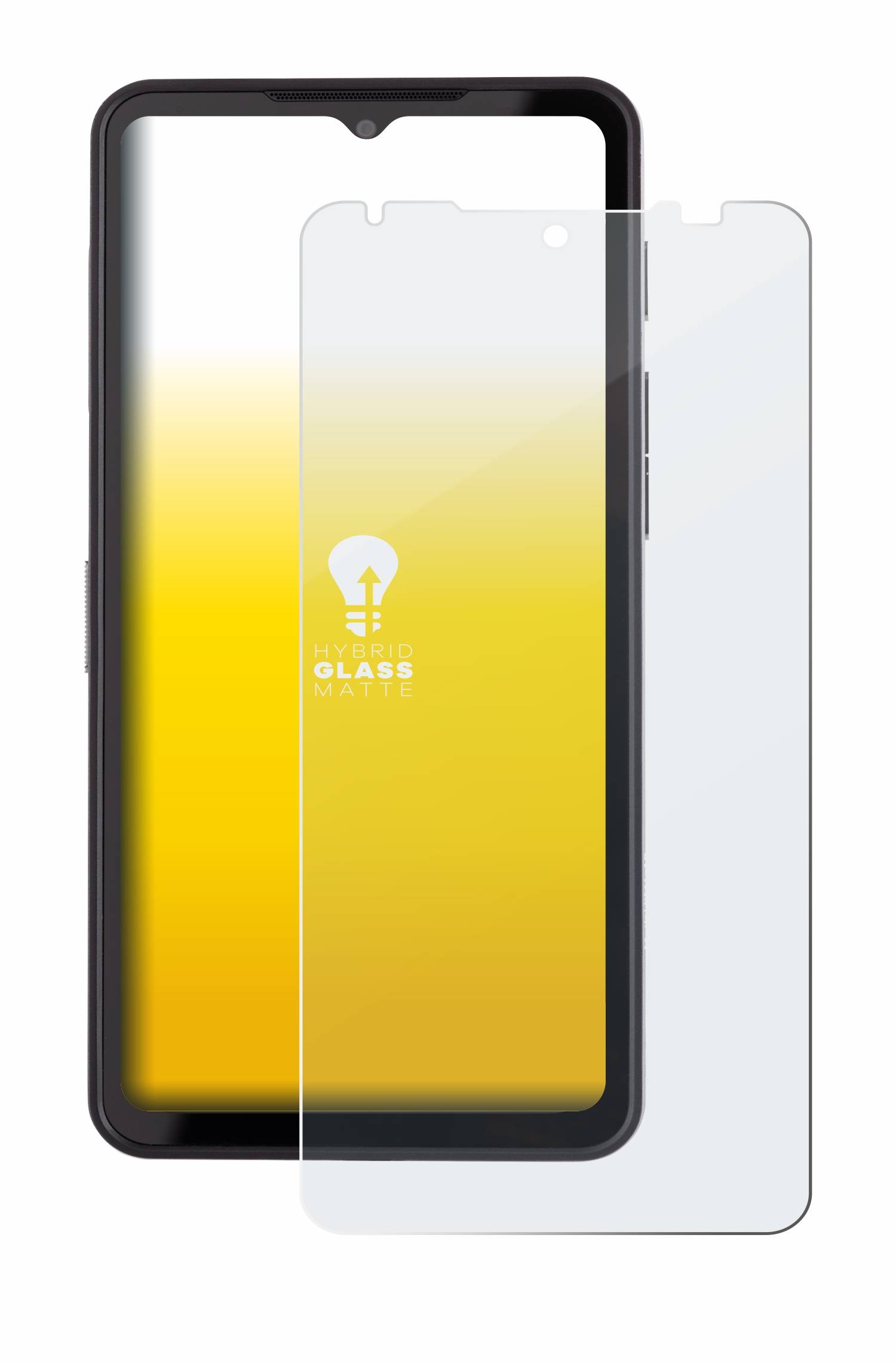 upscreen Flexible Schutz Glas Folie für Caterpillar Cat S75 Schutzglas 9H Hybridglas Matt Entspiegelt