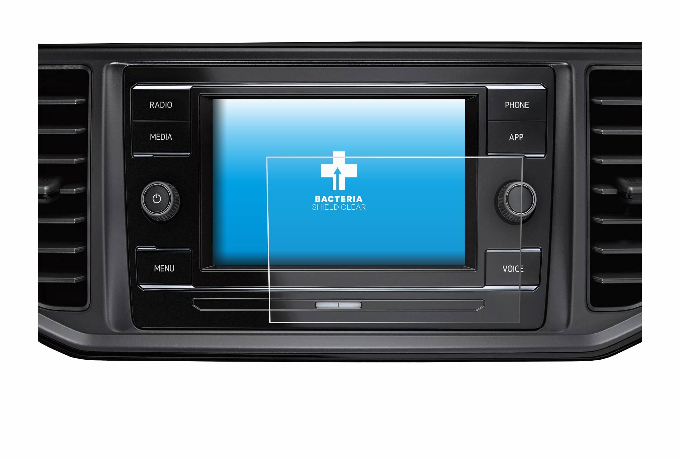 upscreen Bacteria Shield Clear Premium Antibakterielle Displayschutzfolie für Volkswagen