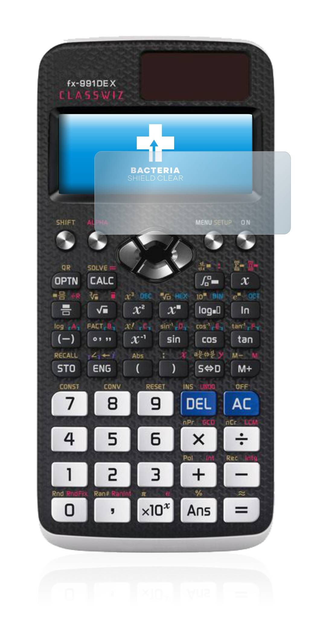 upscreen Bacteria Shield Clear Premium Antibakterielle Displayschutzfolie für Casio FX 991DE