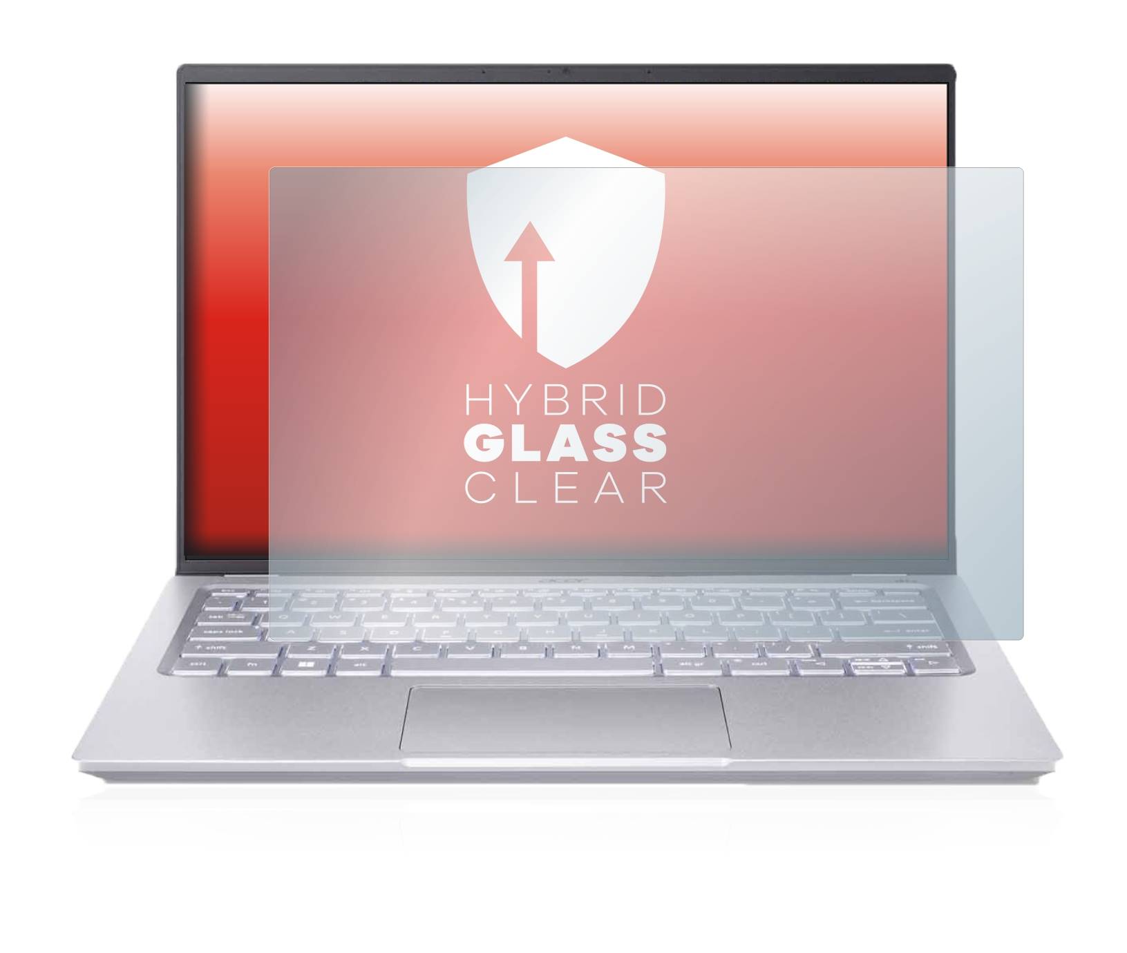 upscreen Hybrid Glass Clear Premium Schutzglas Folie für Acer Swift 3