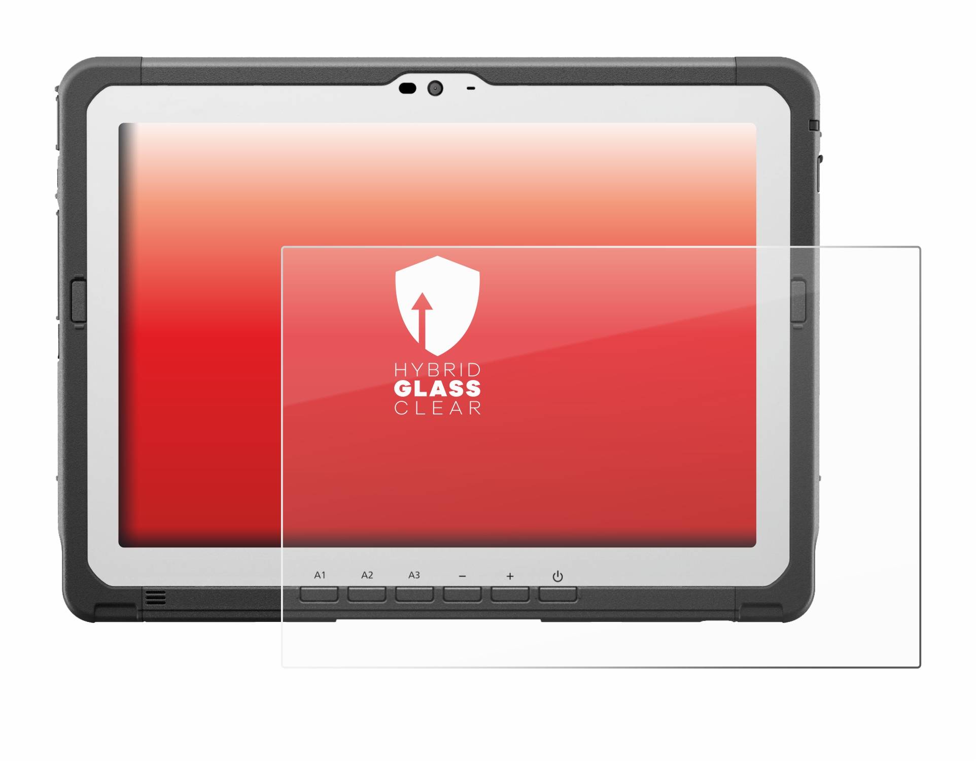 upscreen Hybrid Glass Clear Premium Schutzglas Folie für Panasonic Toughbook