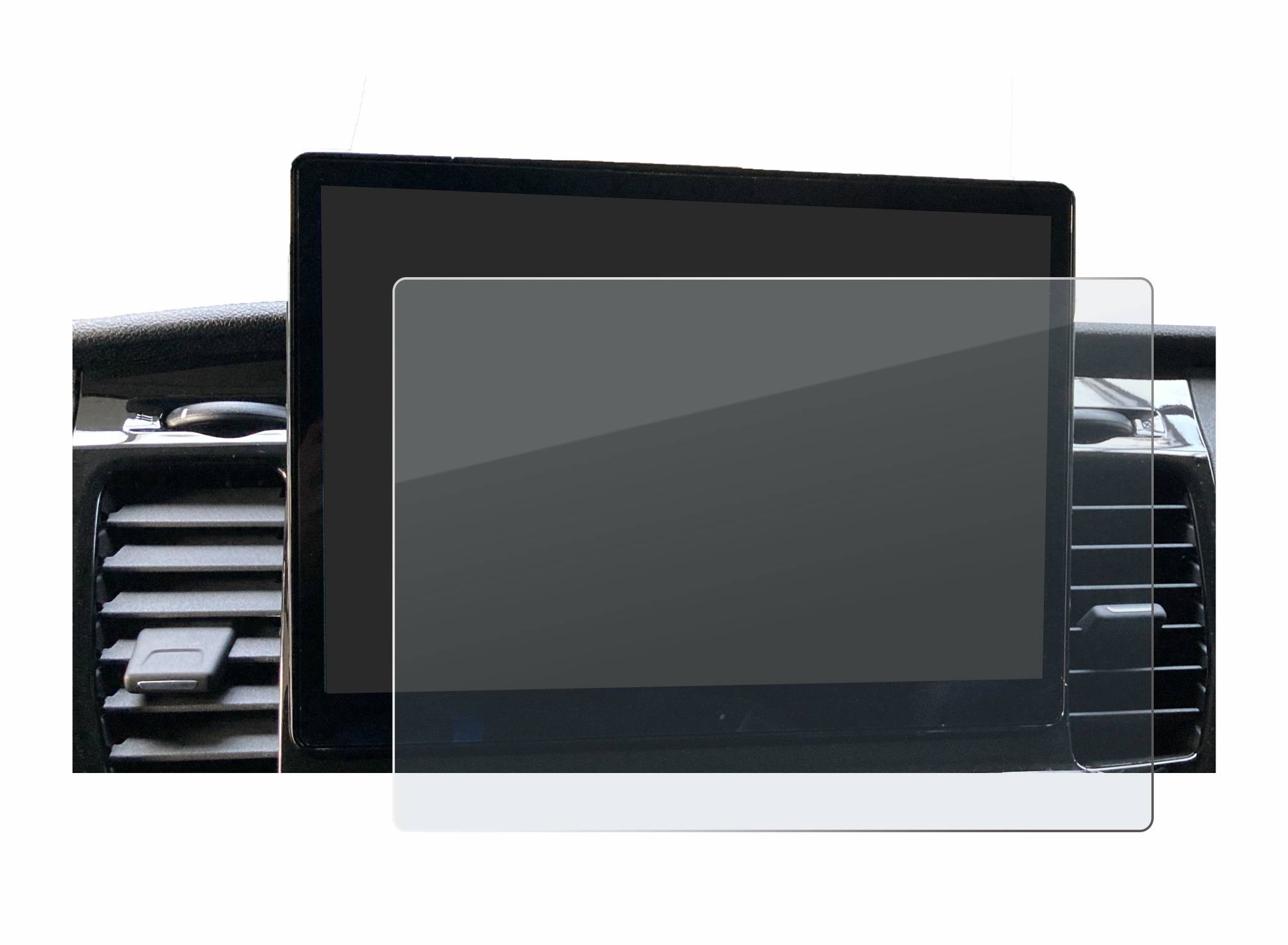 upscreen Hybrid Glass Matte Premium Schutzglas Folie für Ford Transit SYNC