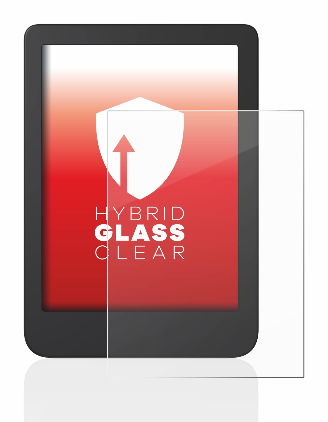 upscreen Flexible Schutz Glas Folie für Tolino Shine 4 / 5 / 5 Color 2024 Schutzglas 9H Hybridglas Klar