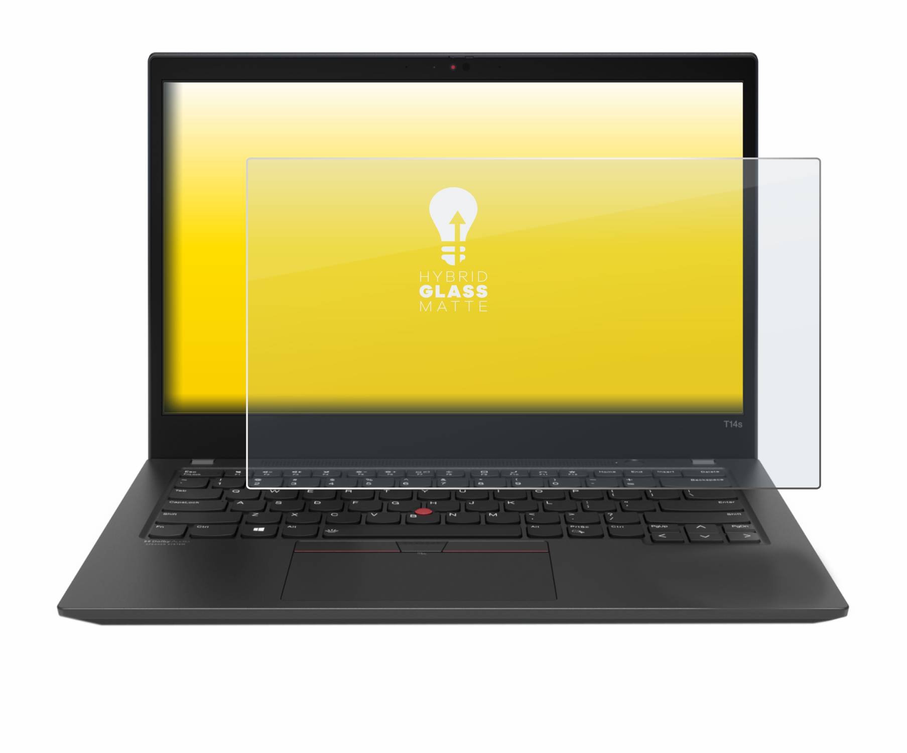 upscreen Hybrid Glass Matte Premium Schutzglas Folie für Lenovo ThinkPad T14s Gen