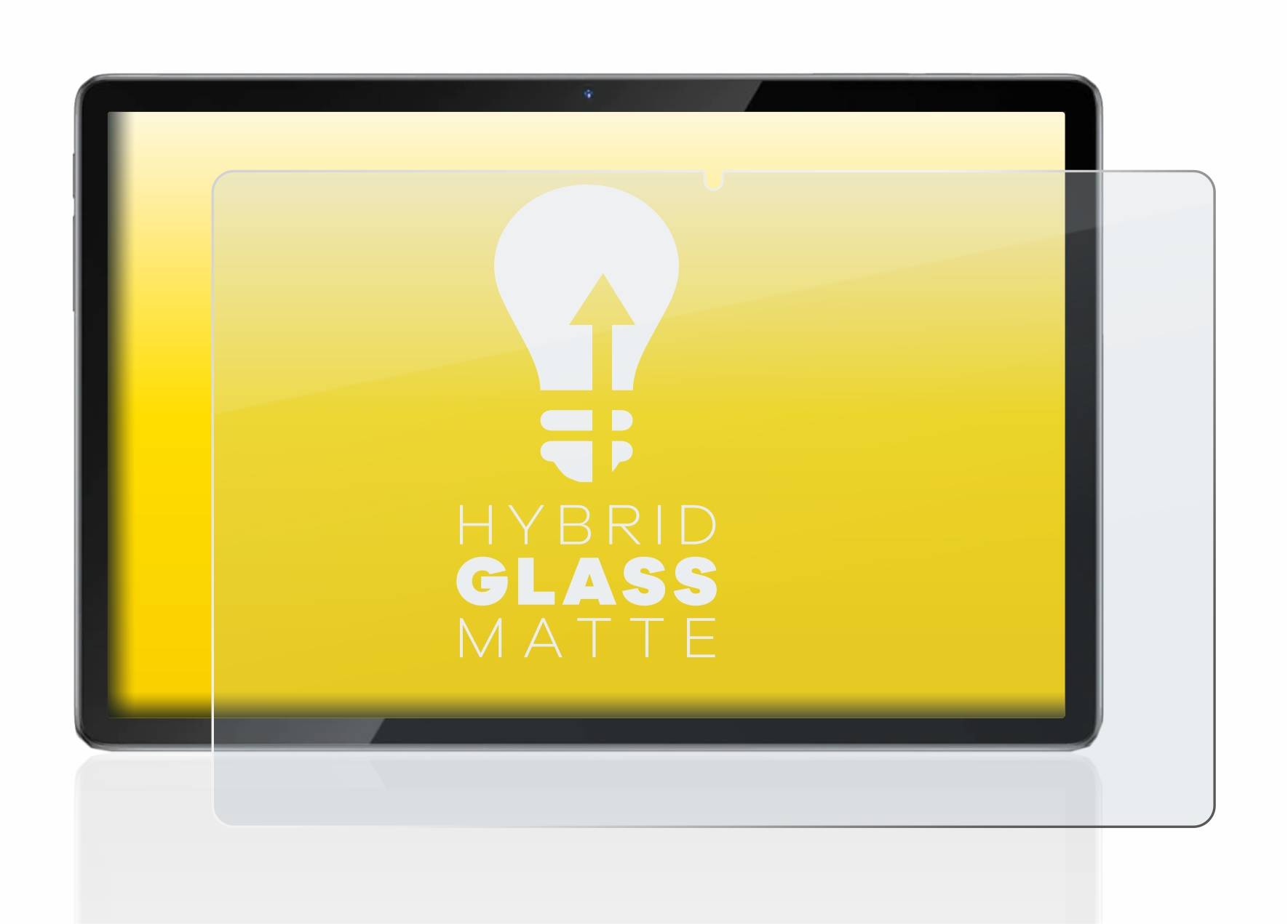 upscreen Hybrid Glass Matte Premium Schutzglas Folie für Blackview Tab 12