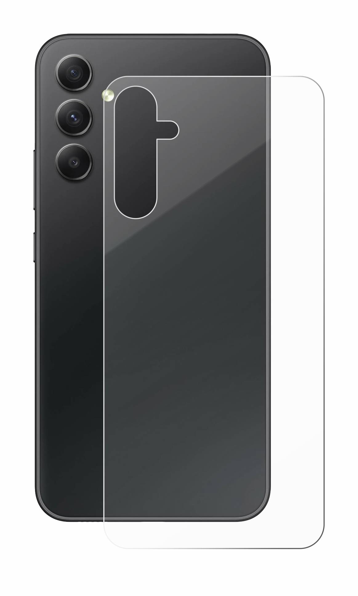 upscreen Flexible Schutz Glas Folie für Samsung Galaxy A34 5G (Rückseite) Schutzglas 9H Hybridglas Klar