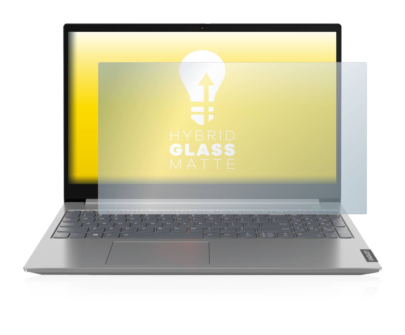 upscreen Hybrid Glass Matte Premium Schutzglas Folie für Lenovo ThinkBook