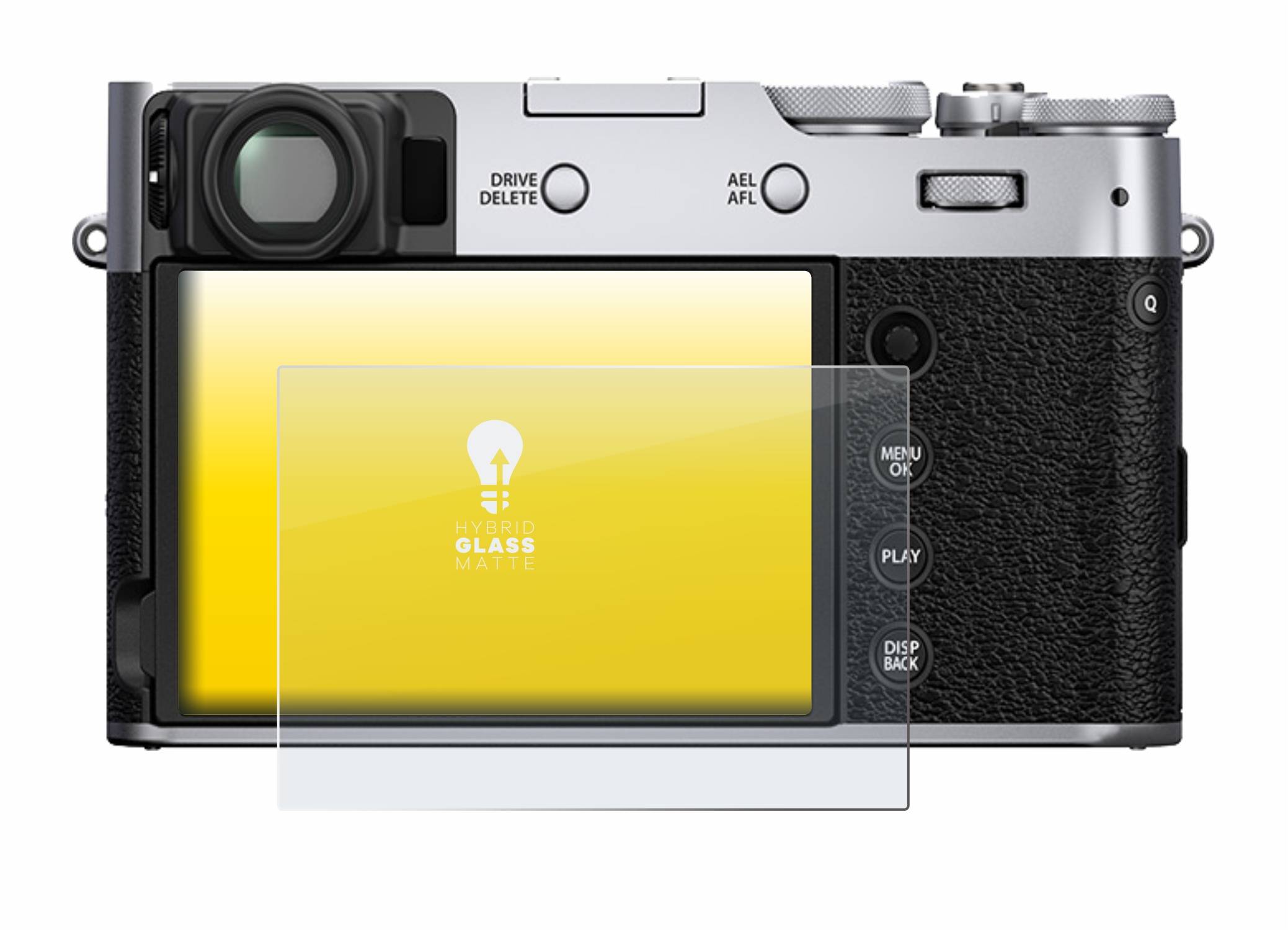 upscreen Flexible Schutz Glas Folie für Fujifilm X100V Schutzglas 9H Hybridglas Matt Entspiegelt