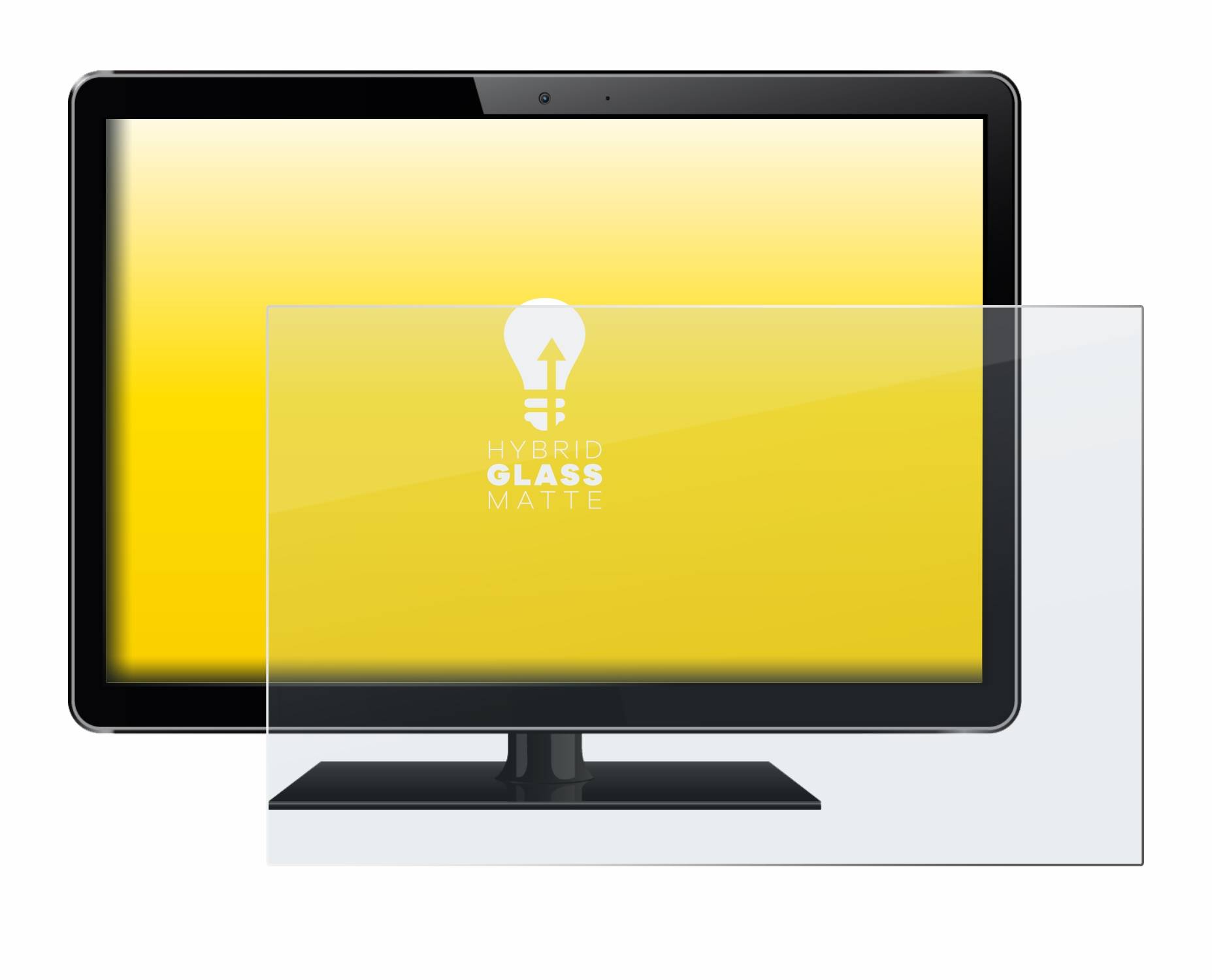 upscreen Hybrid Glass Matte Premium Schutzglas Folie für All-In-One PCs mit 13.3 Zoll
