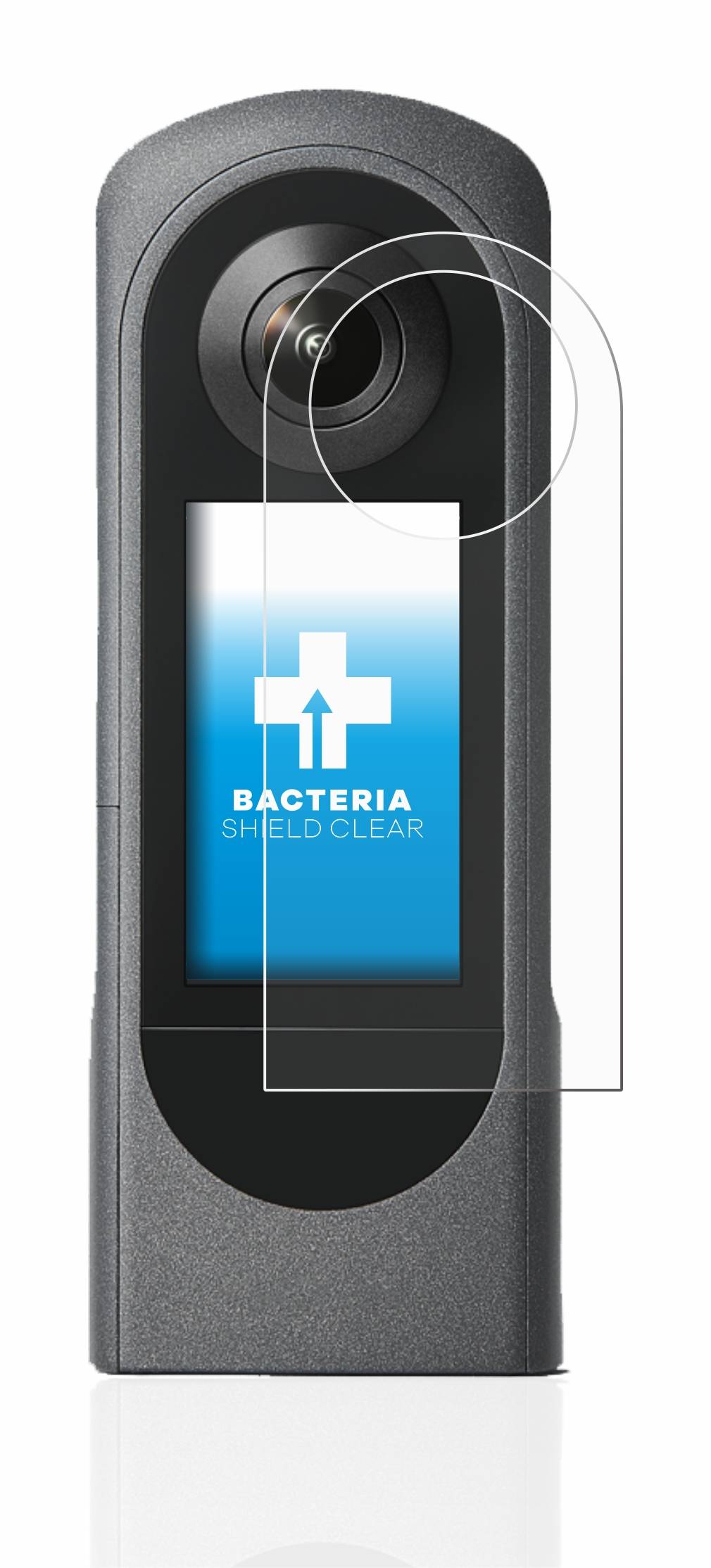 upscreen Bacteria Shield Clear Premium Antibakterielle Displayschutzfolie für Ricoh Theta
