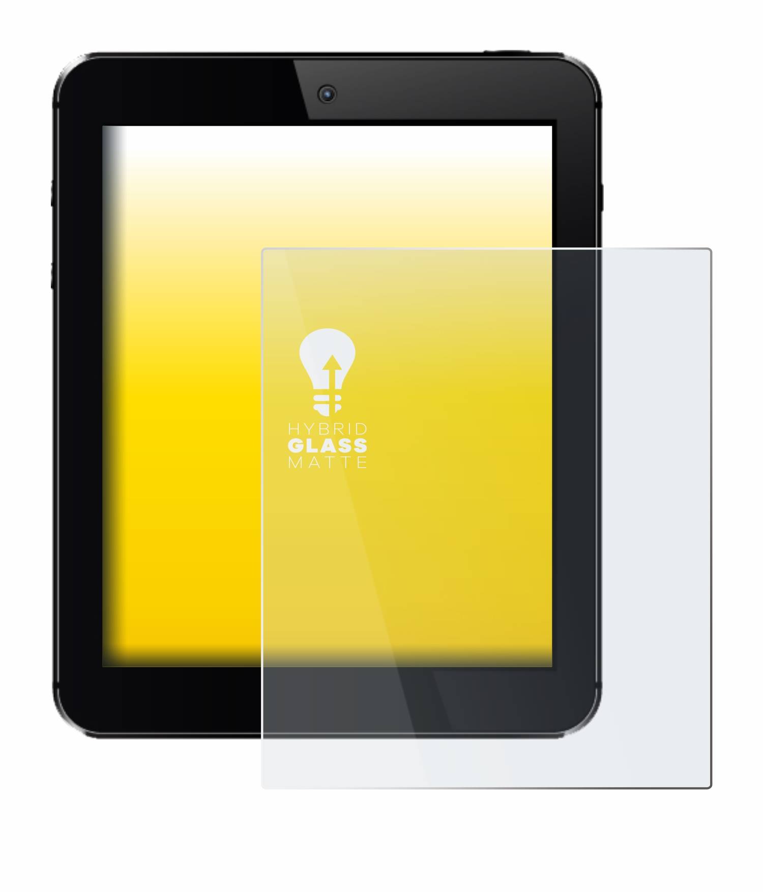 upscreen Hybrid Glass Matte Premium Schutzglas Folie für Tablets mit 14 Zoll Displays [310 mm