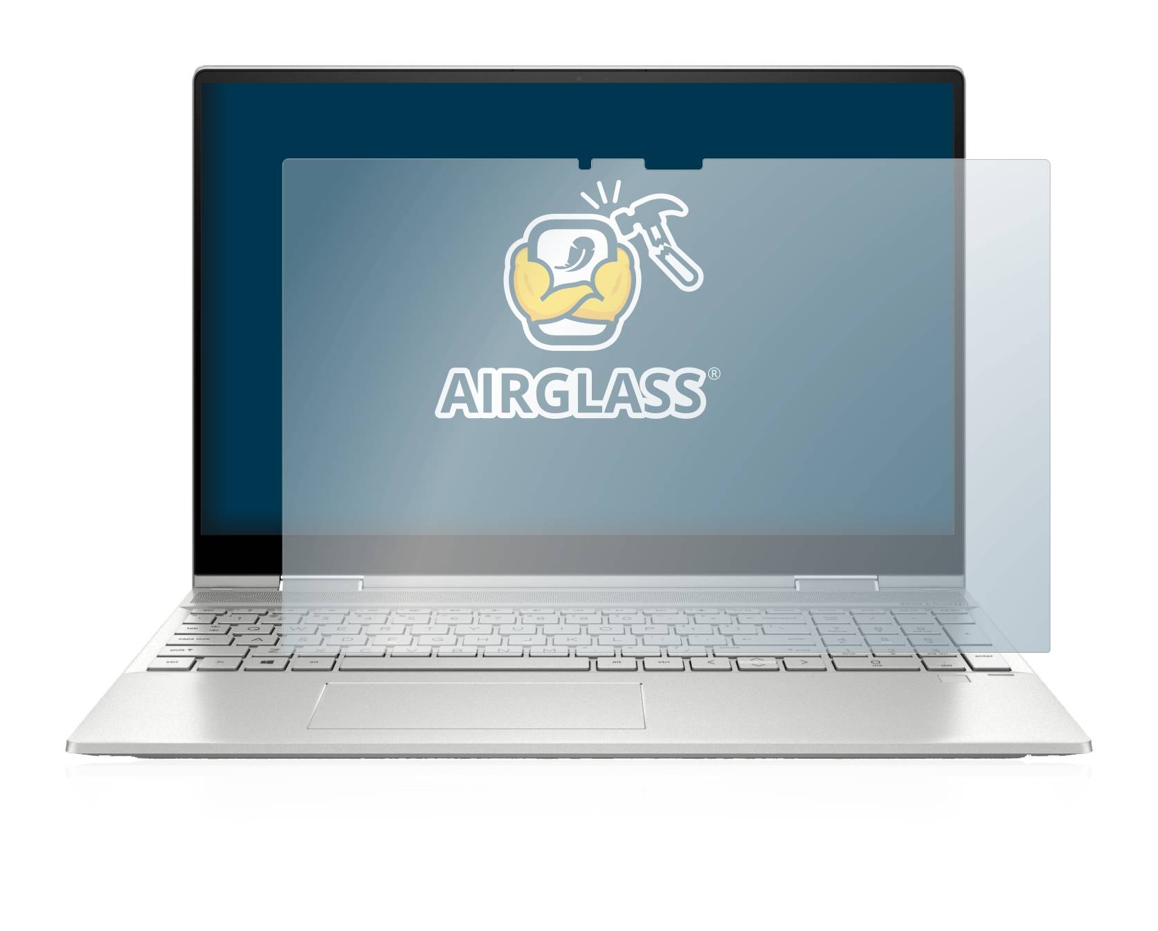 BROTECT AirGlass Flexible Schutz Glas Folie für HP Envy x360 2-in-1 15-ew Klar Transparent