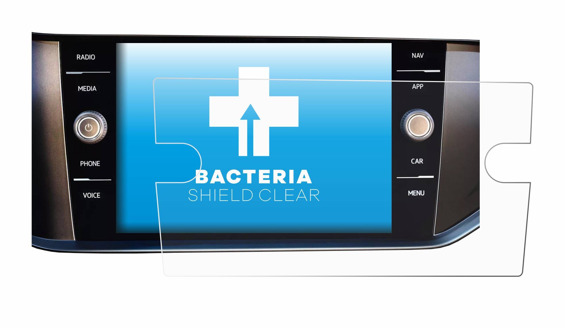 upscreen Bacteria Shield Clear Premium Antibakterielle Displayschutzfolie für Volkswagen