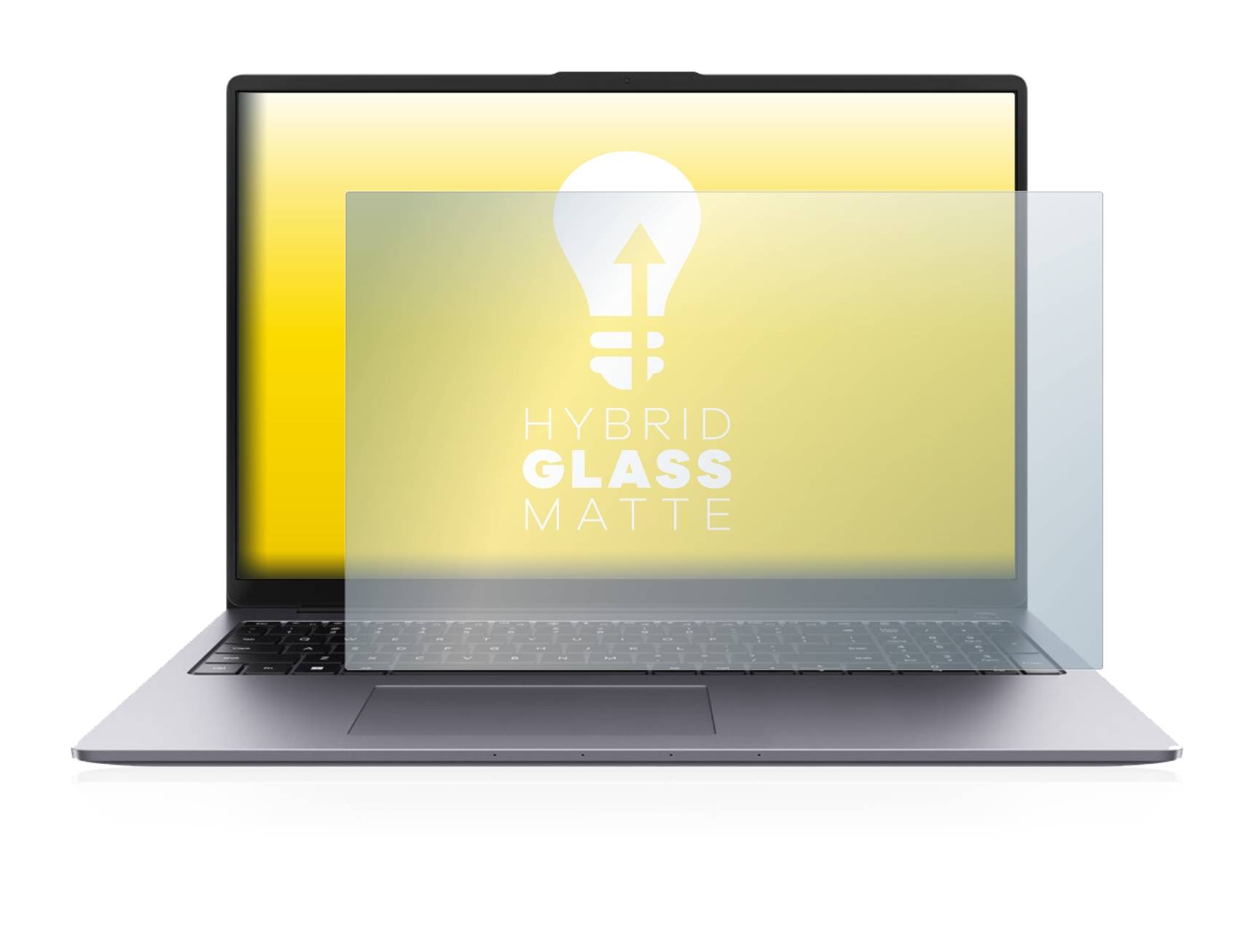 upscreen Hybrid Glass Matte Premium Schutzglas Folie für Huawei MateBook D 16 2022