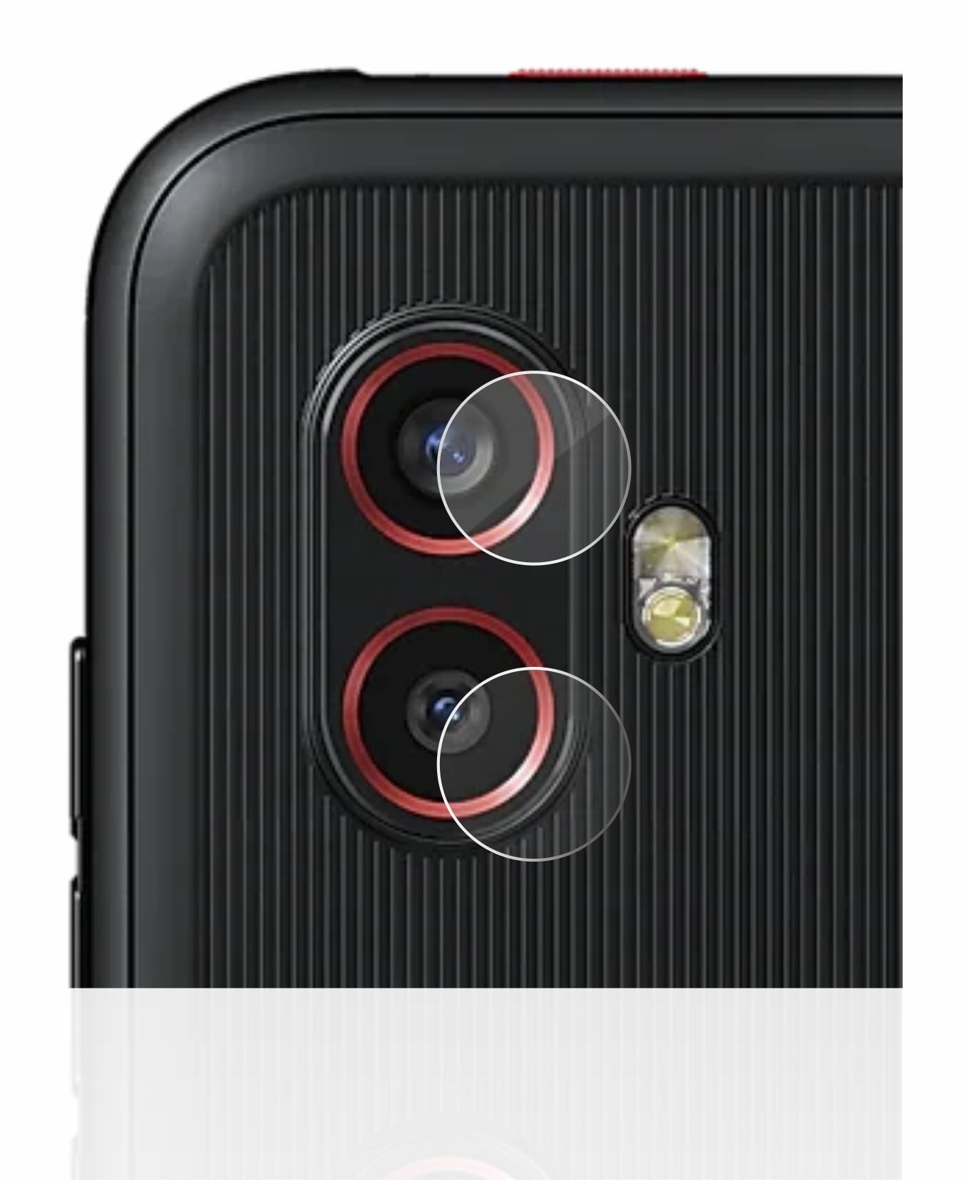 upscreen Flexible Schutz Glas Folie für Samsung Galaxy XCover 6 Pro Enterprise Edition (NUR Kameraschutz) Schutzglas 9H