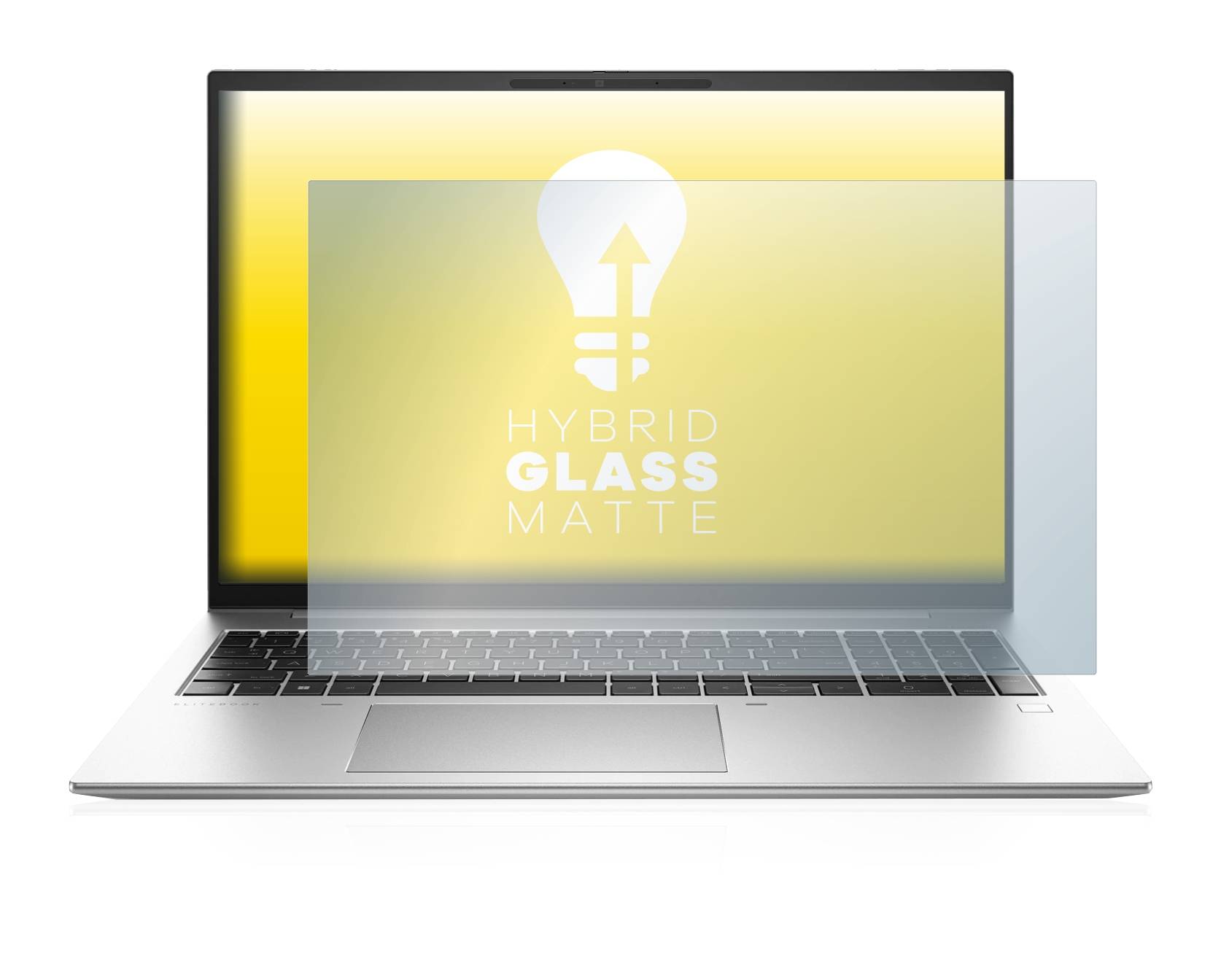 upscreen Hybrid Glass Matte Premium Schutzglas Folie für HP EliteBook 860