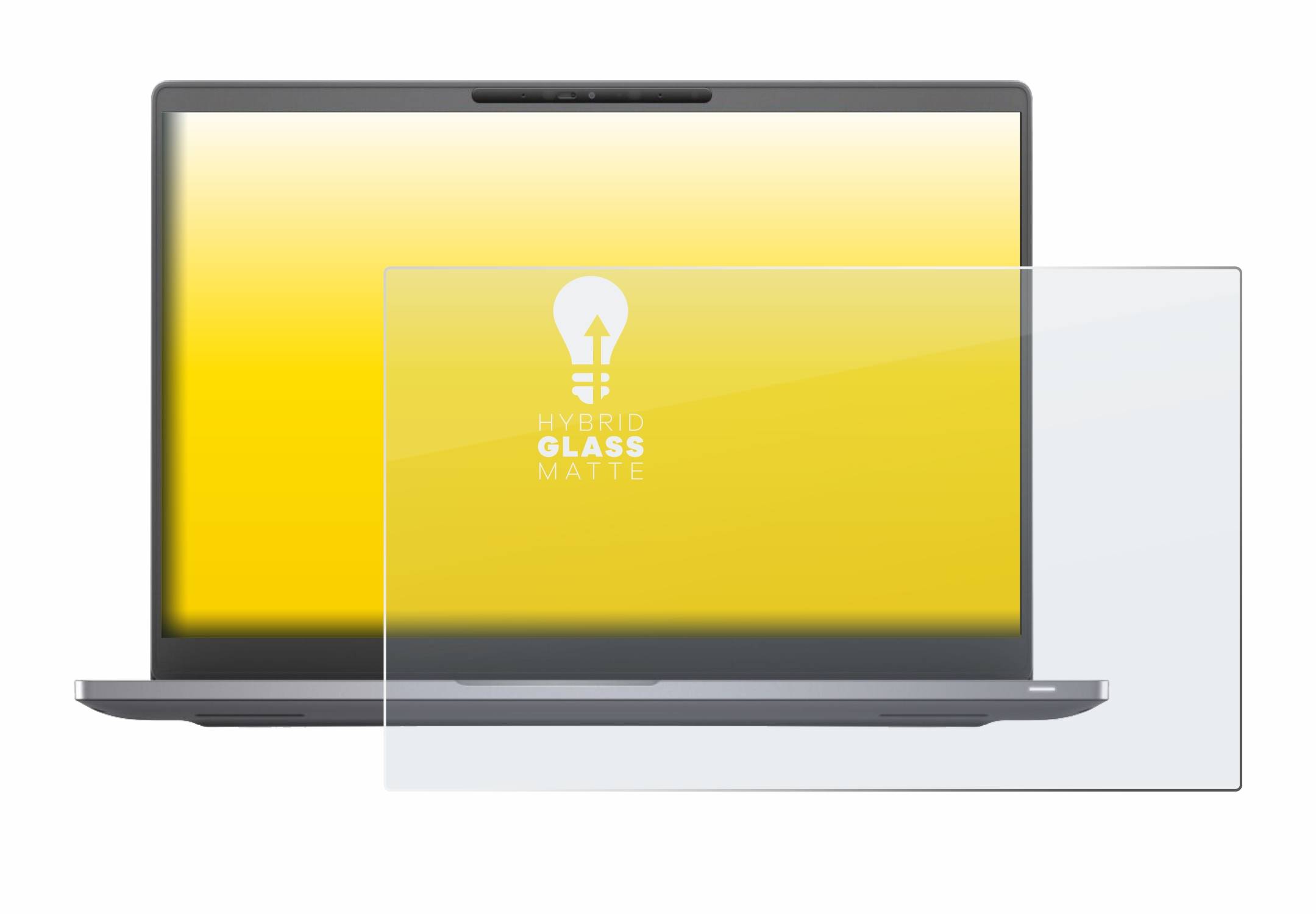 upscreen Hybrid Glass Matte Premium Schutzglas Folie für Dell Latitude 7400