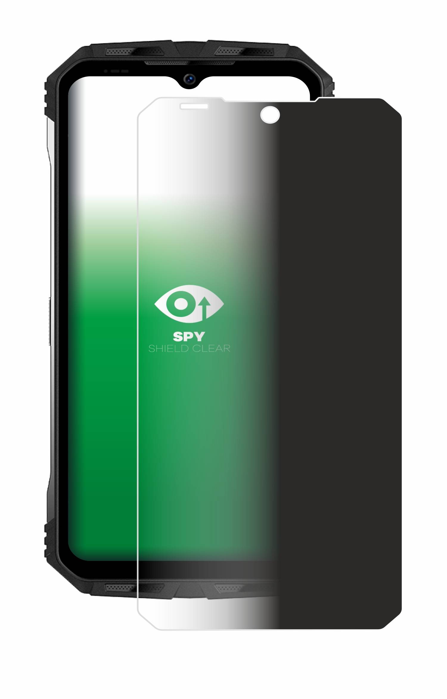 upscreen Blickschutzfolie für Doogee S100 Anti-Spy Privacy Blaulichtschutz Sichtschutzfolie