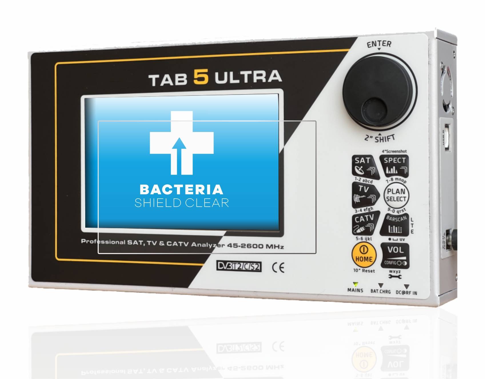 upscreen Bacteria Shield Clear Premium Antibakterielle Displayschutzfolie für Rover TAB 5