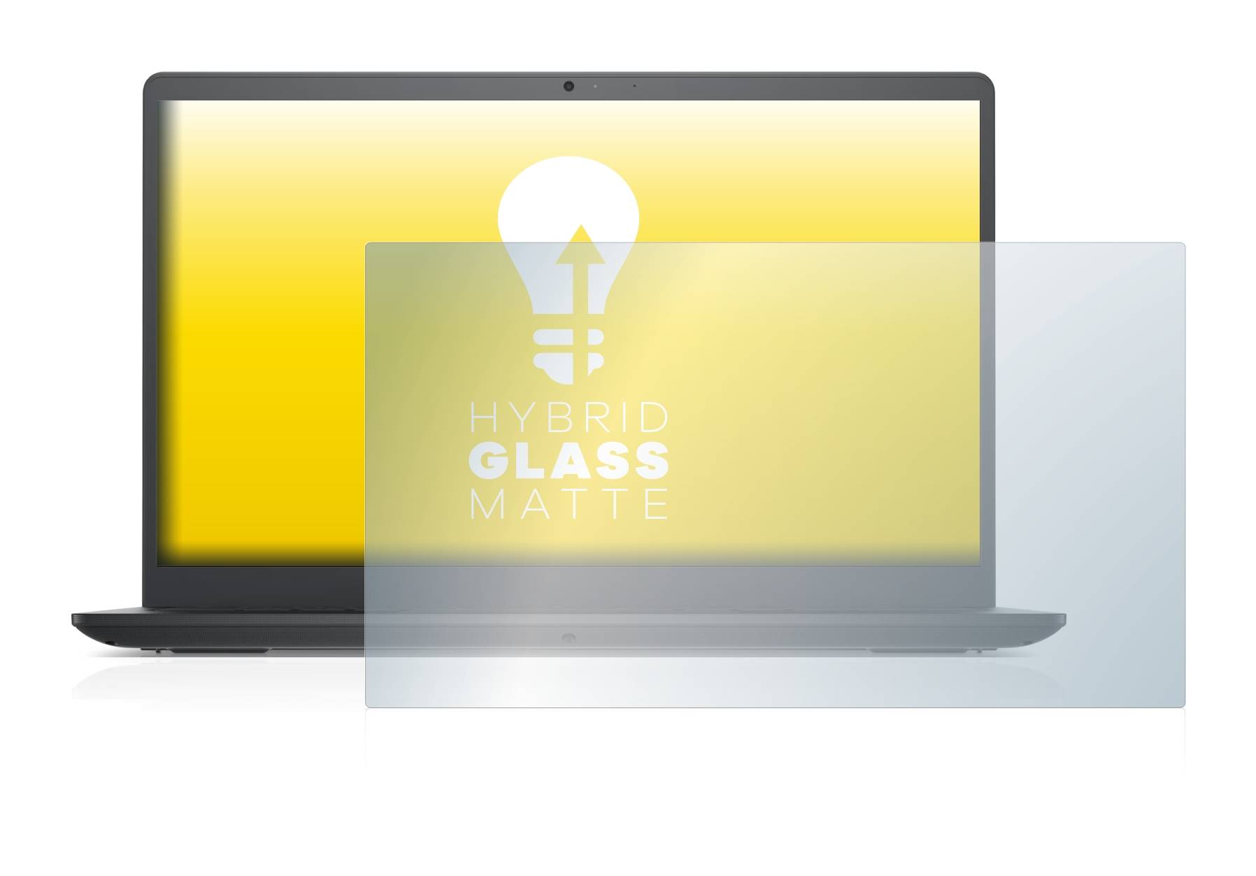 upscreen Hybrid Glass Matte Premium Schutzglas Folie für Dell Vostro