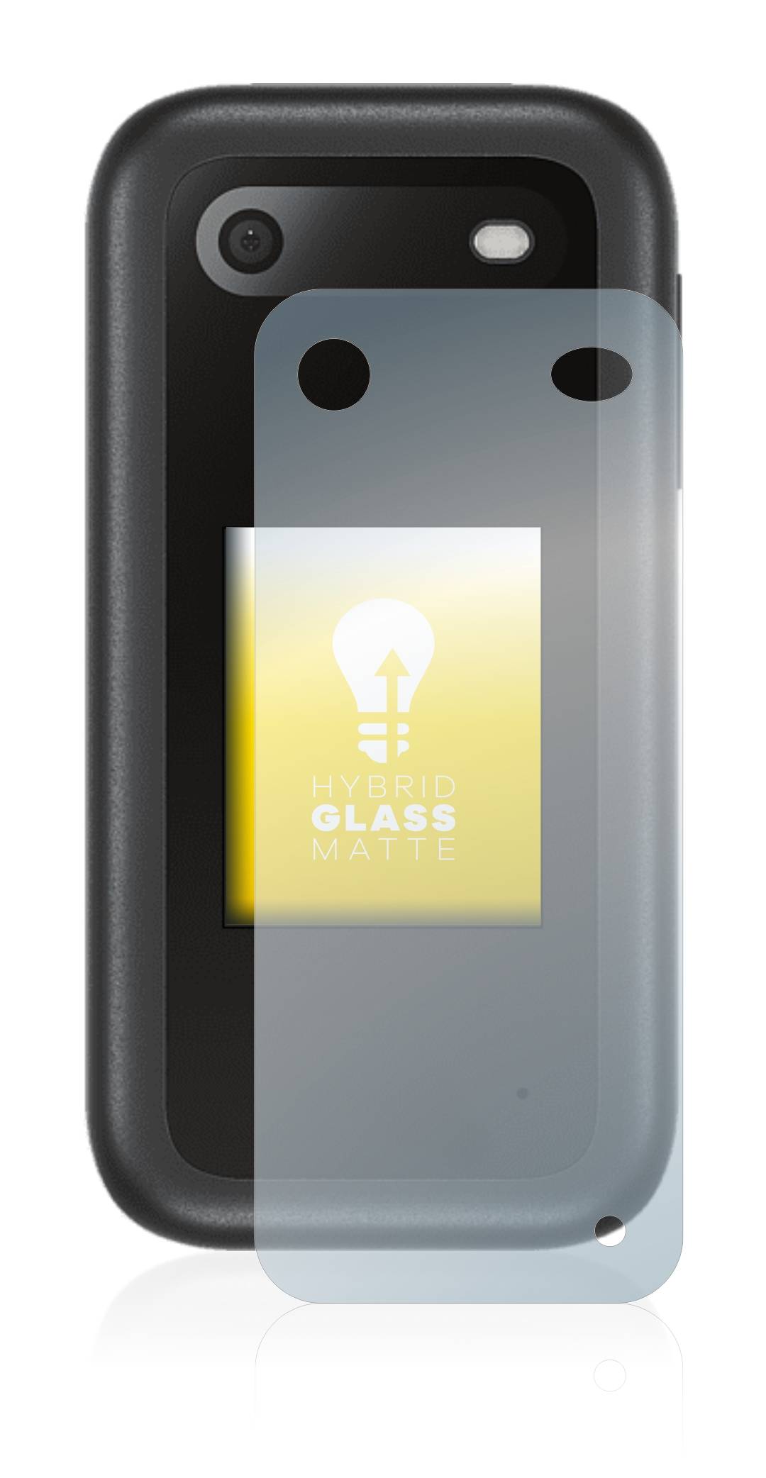 upscreen Flexible Panzerglasfolie für Nokia 2660 Flip (Rückseite) Schutzglas 9H Hybridglas Matt Entspiegelt