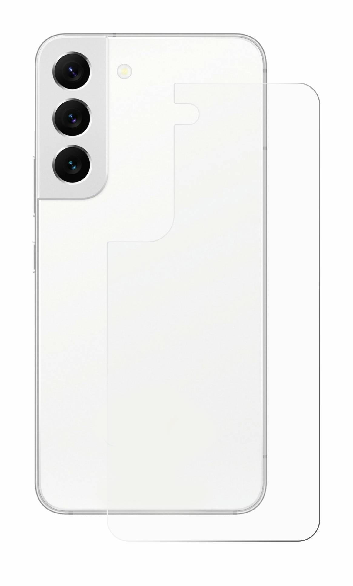 upscreen Schutzfolie für Samsung Galaxy S22 Enterprise Edition (Rückseite) Antibakterielle Folie Klar Anti-Kratzer