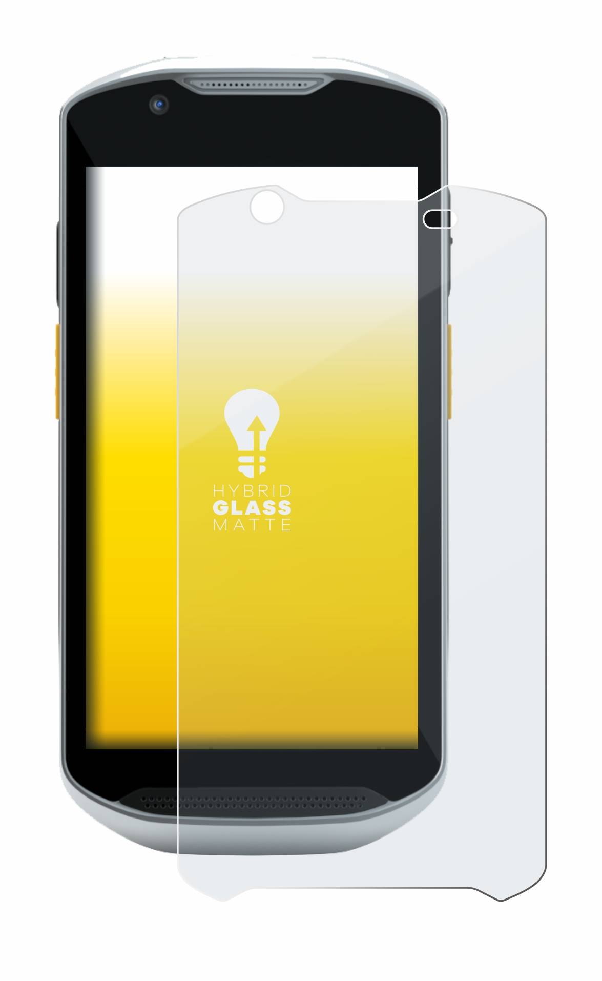 upscreen Hybrid Glass Matte Premium Schutzglas Folie für Zebra