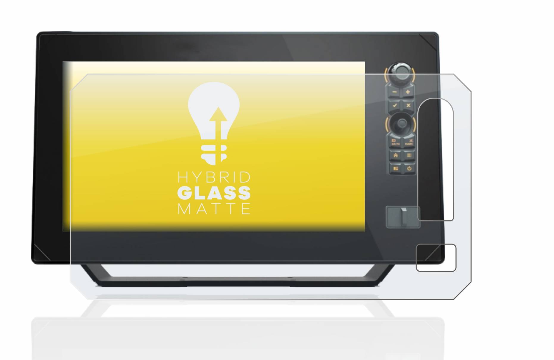 upscreen Flexible Schutz Glas Folie für Humminbird Apex 13 MEGA SI+ Schutzglas 9H Hybridglas Matt Entspiegelt