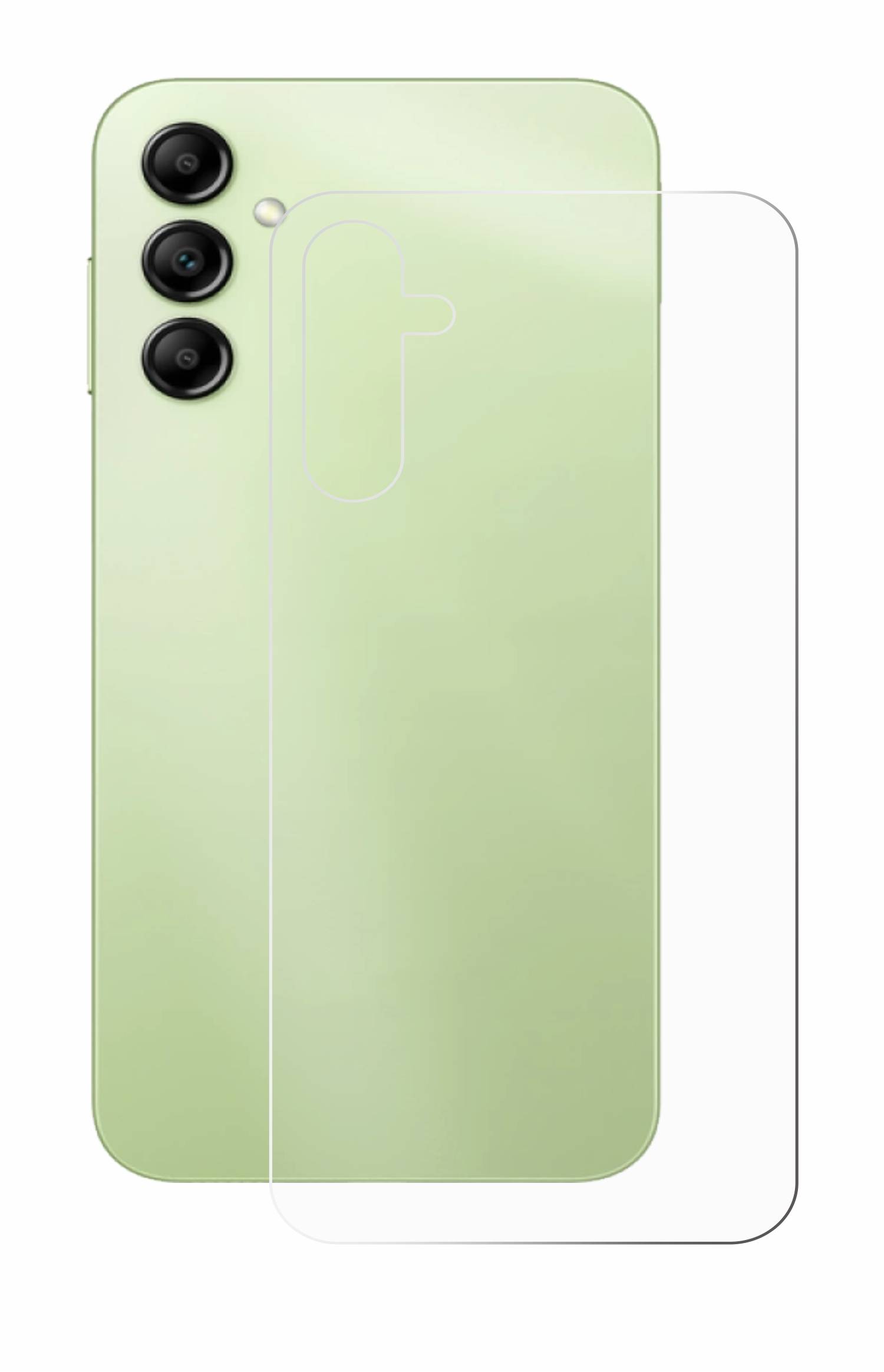 upscreen Schutzfolie für Samsung Galaxy A14 5G (Rückseite) Antibakterielle Folie Klar Anti-Kratzer