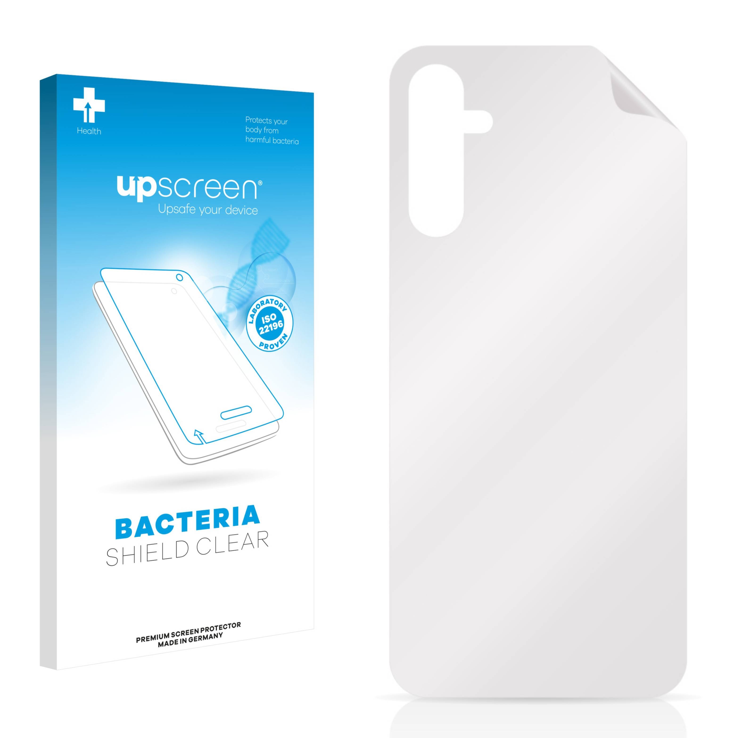 upscreen Schutzfolie für Samsung Galaxy A14 5G (Rückseite) Antibakterielle Folie Klar Anti-Kratzer