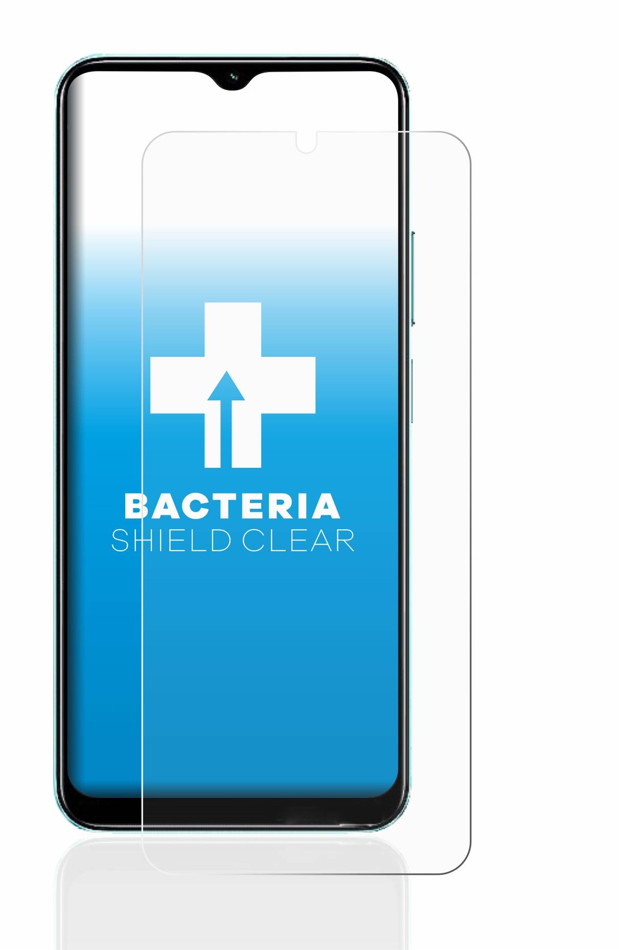 upscreen Schutzfolie für realme C33 Antibakterielle Folie Klar Anti-Kratzer