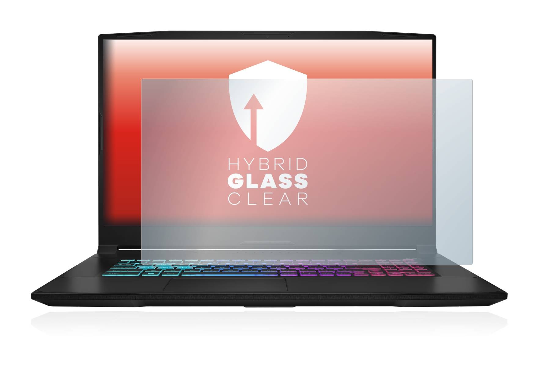 upscreen Hybrid Glass Clear Premium Schutzglas Folie für MSI Katana 17