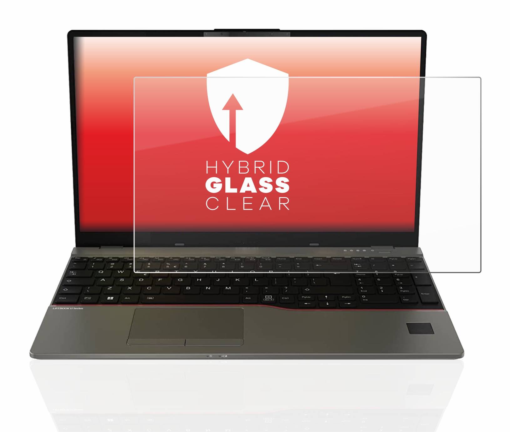 upscreen Hybrid Glass Clear Premium Schutzglas Folie für Fujitsu Lifebook