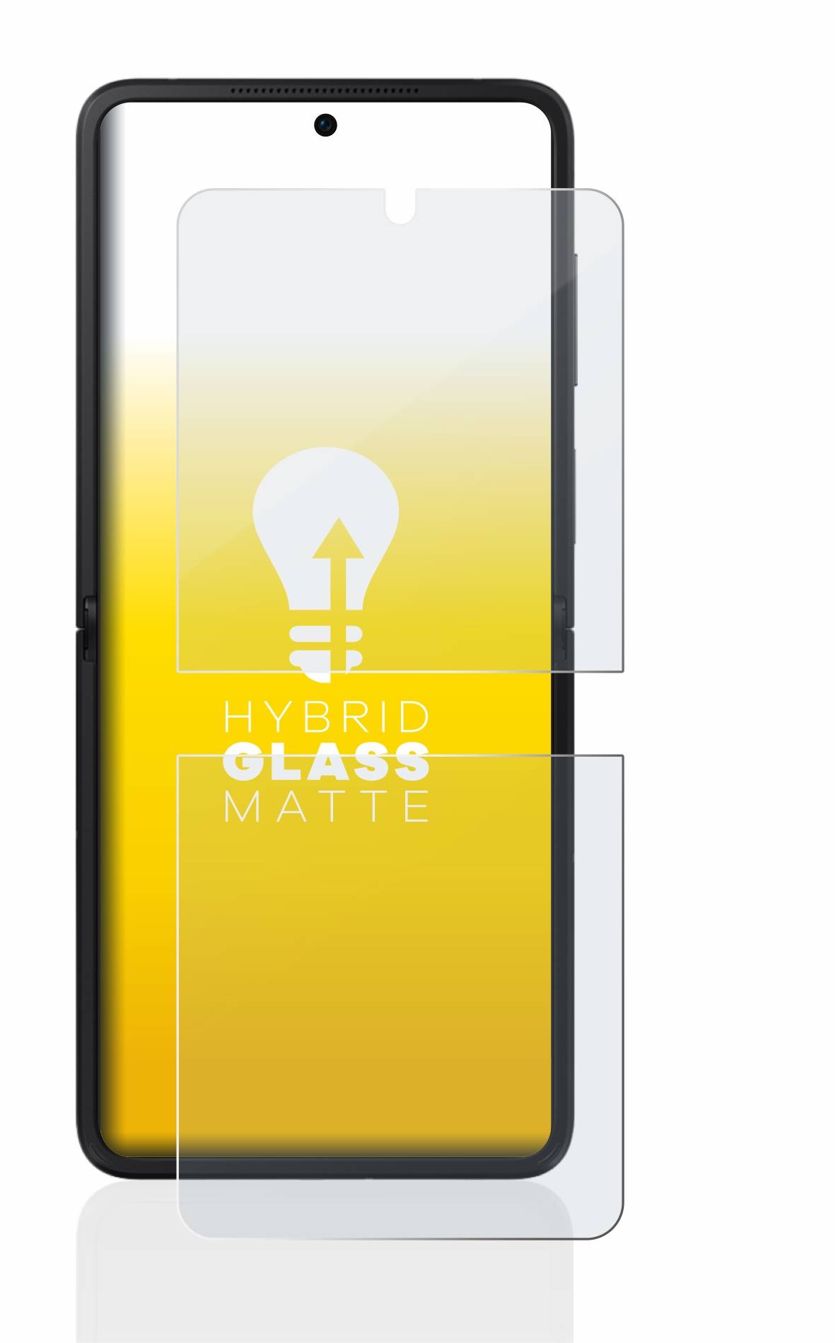 upscreen Flexible Schutz Glas Folie für Oppo Find N2 Flip Schutzglas 9H Hybridglas Matt Entspiegelt