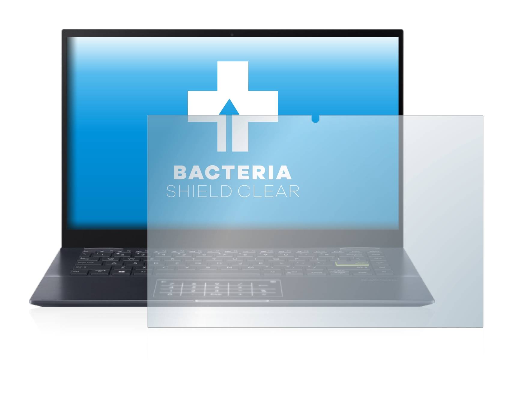 upscreen Bacteria Shield Clear Premium Antibakterielle Displayschutzfolie für Asus VivoBook