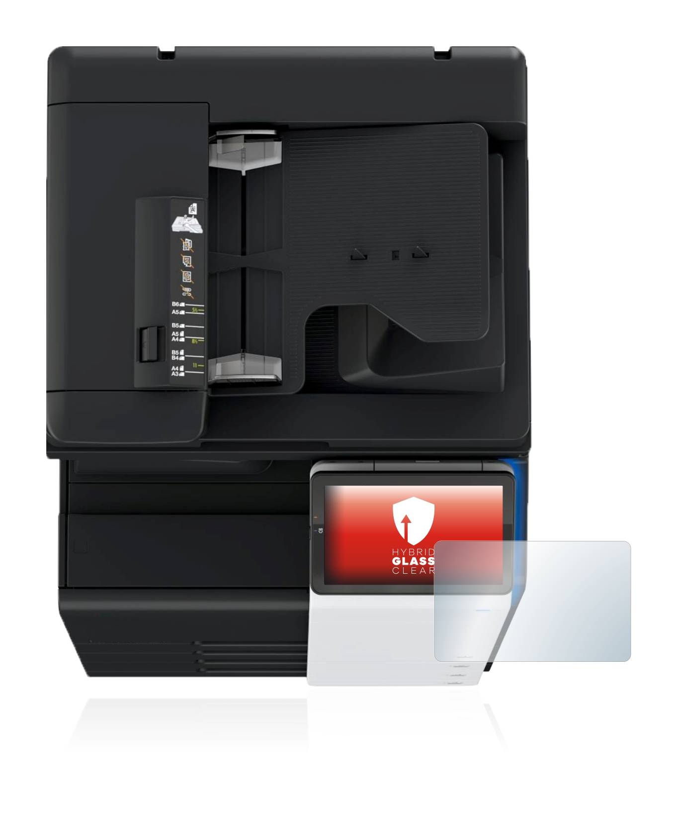 upscreen Hybrid Glass Clear Premium Schutzglas Folie für Konica Minolta BizHub C250