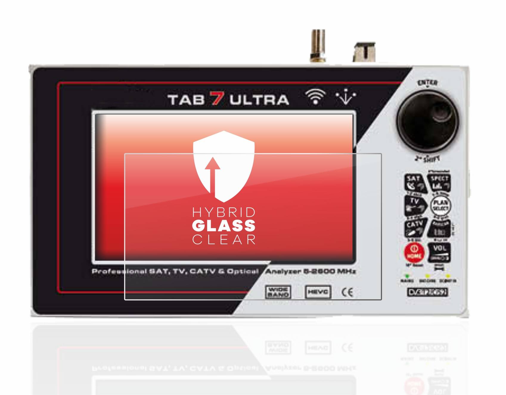 upscreen Hybrid Glass Clear Premium Schutzglas Folie für Rover TAB 7
