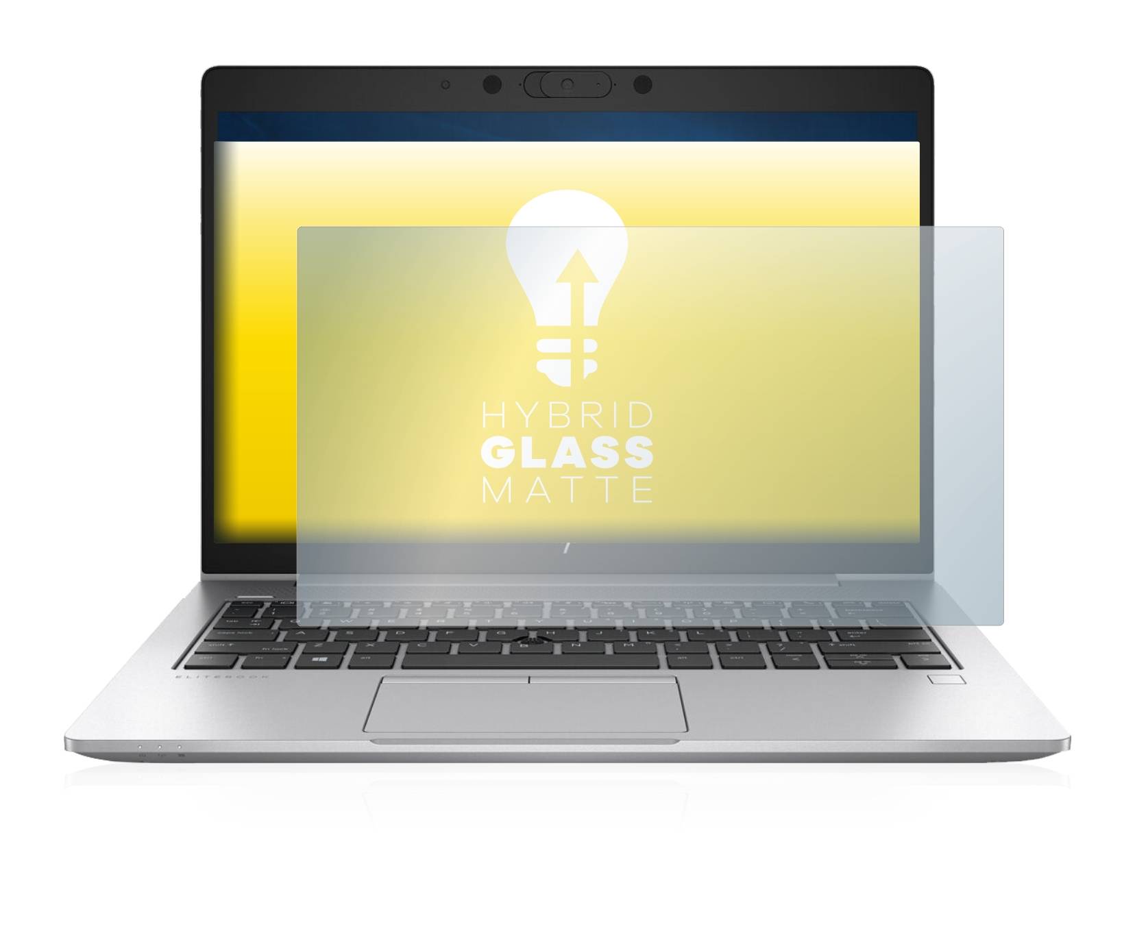 upscreen Hybrid Glass Matte Premium Schutzglas Folie für HP EliteBook 850 G5
