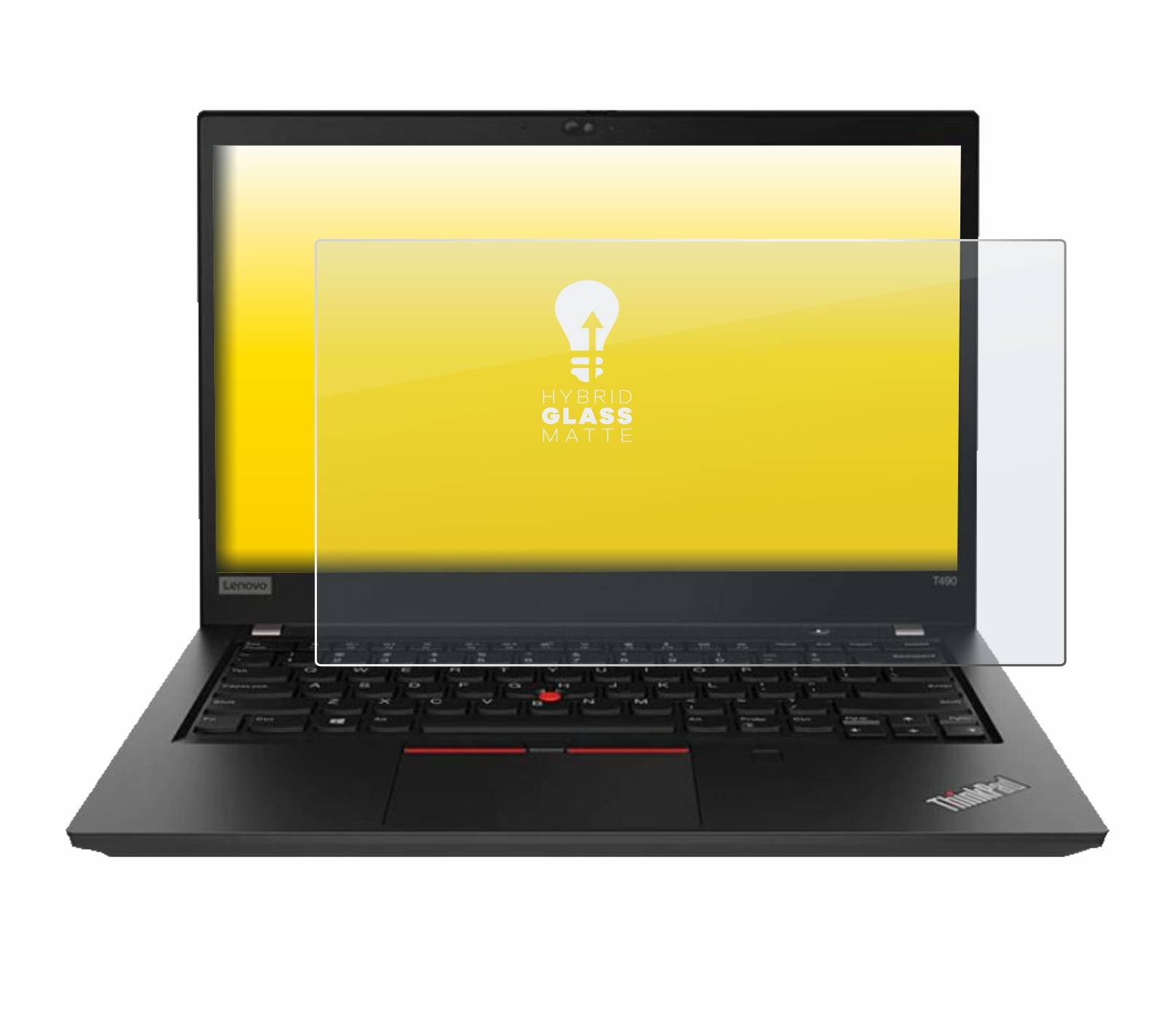 upscreen Hybrid Glass Matte Premium Schutzglas Folie für Lenovo ThinkPad T495