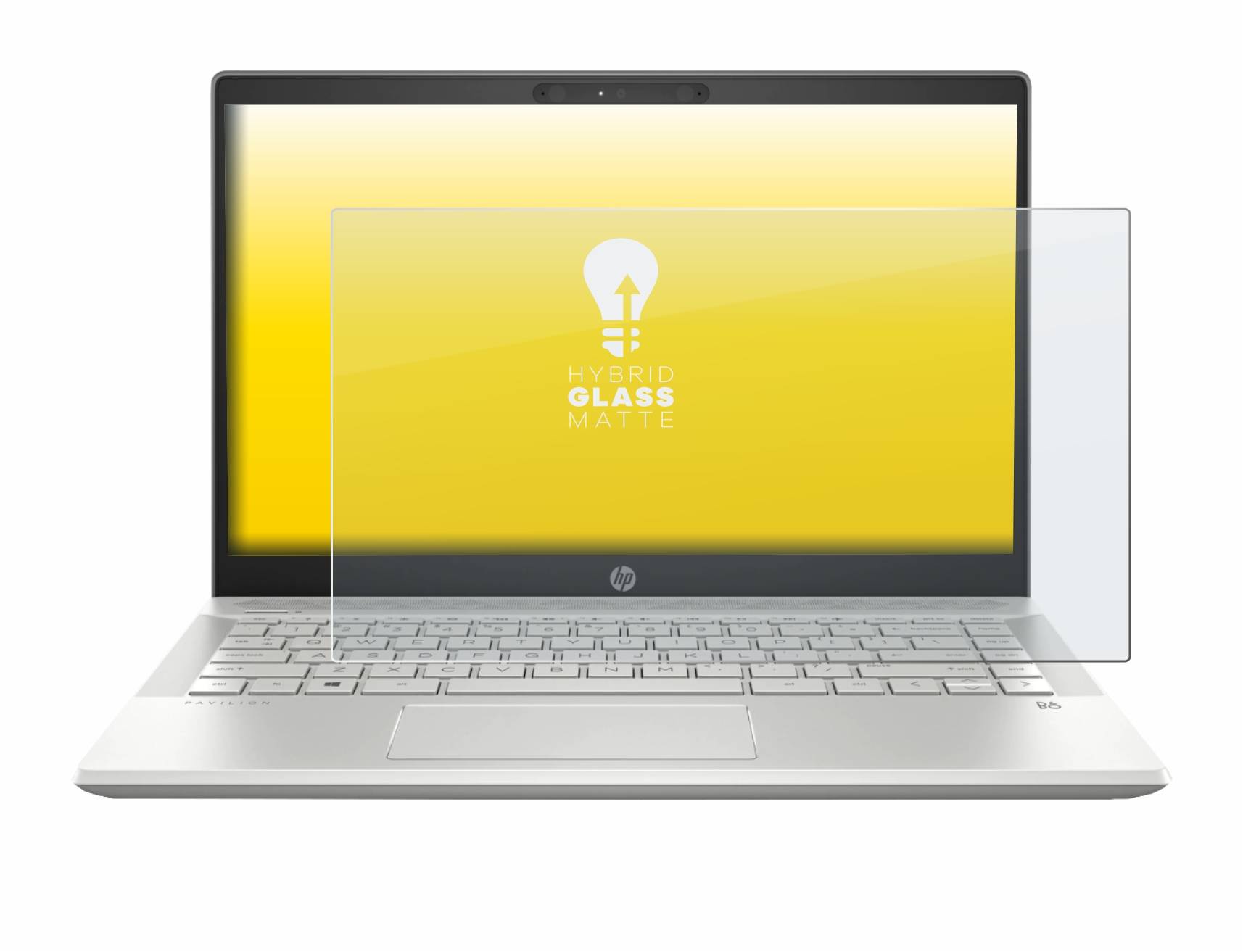 upscreen Hybrid Glass Matte Premium Schutzglas Folie für HP Pavilion