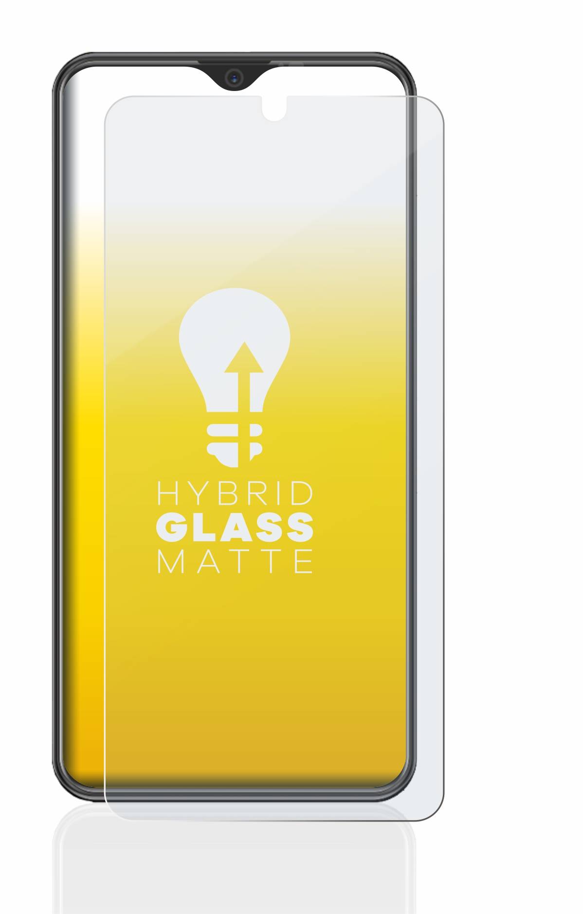 upscreen Flexible Schutz Glas Folie für Beafon M6s plus premium Schutzglas 9H Hybridglas Matt Entspiegelt