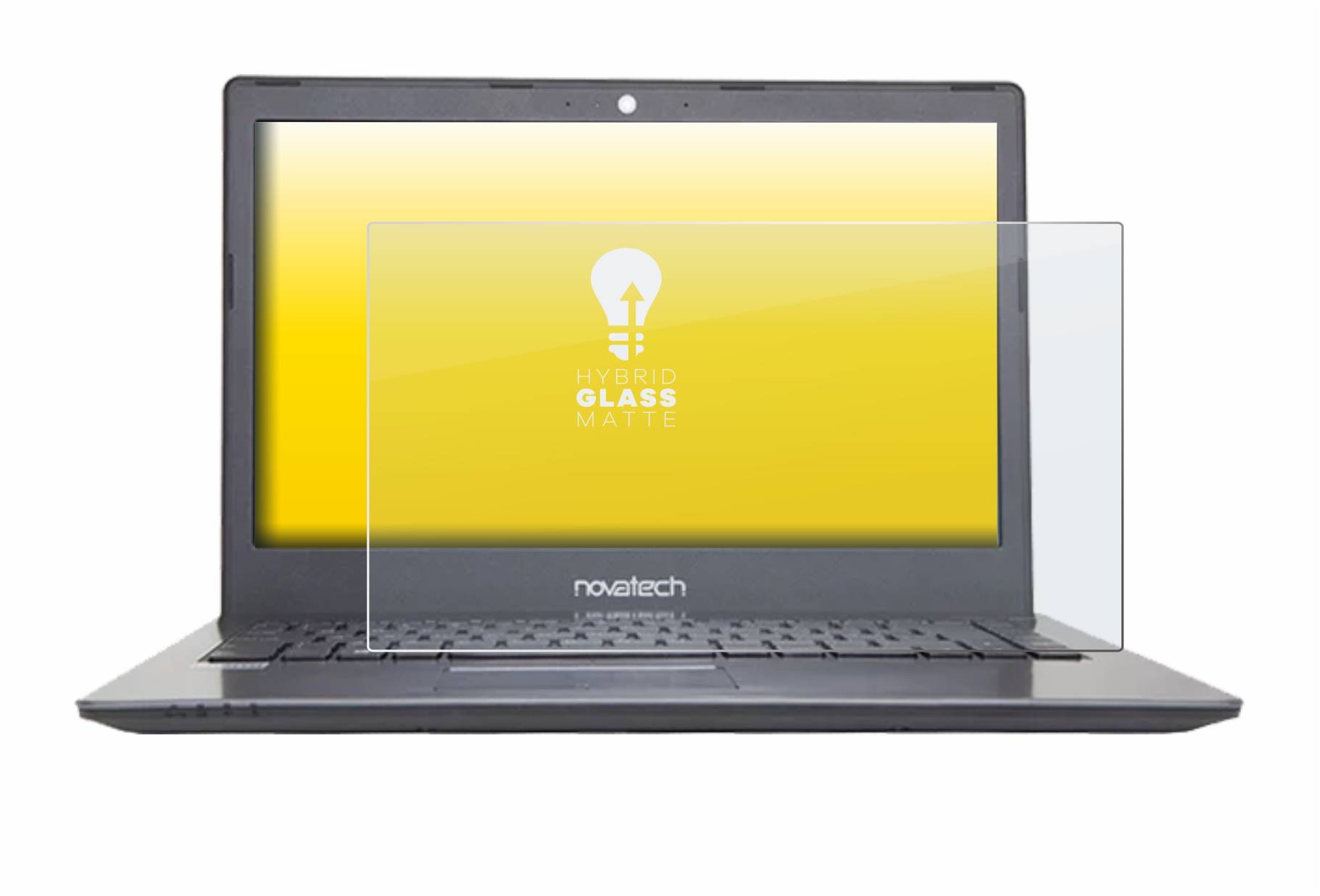 upscreen Hybrid Glass Matte Premium Schutzglas Folie für Novatech npro