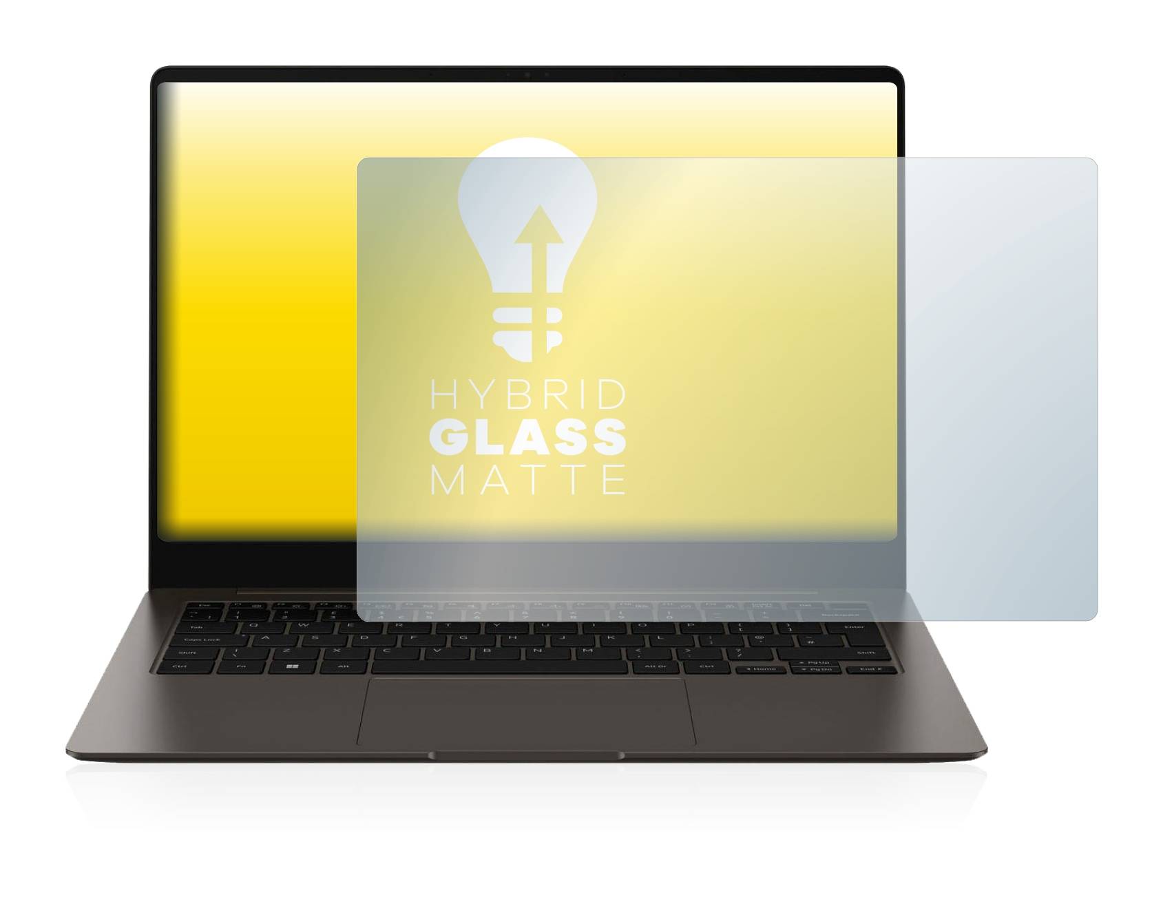 upscreen Hybrid Glass Matte Premium Schutzglas Folie für Samsung Galaxy Book3 Pro
