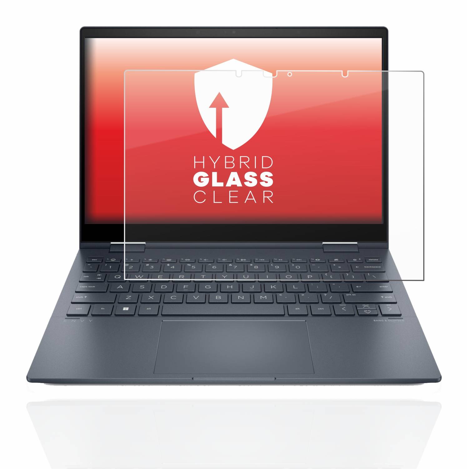 upscreen Hybrid Glass Clear Premium Schutzglas Folie für HP Envy x360