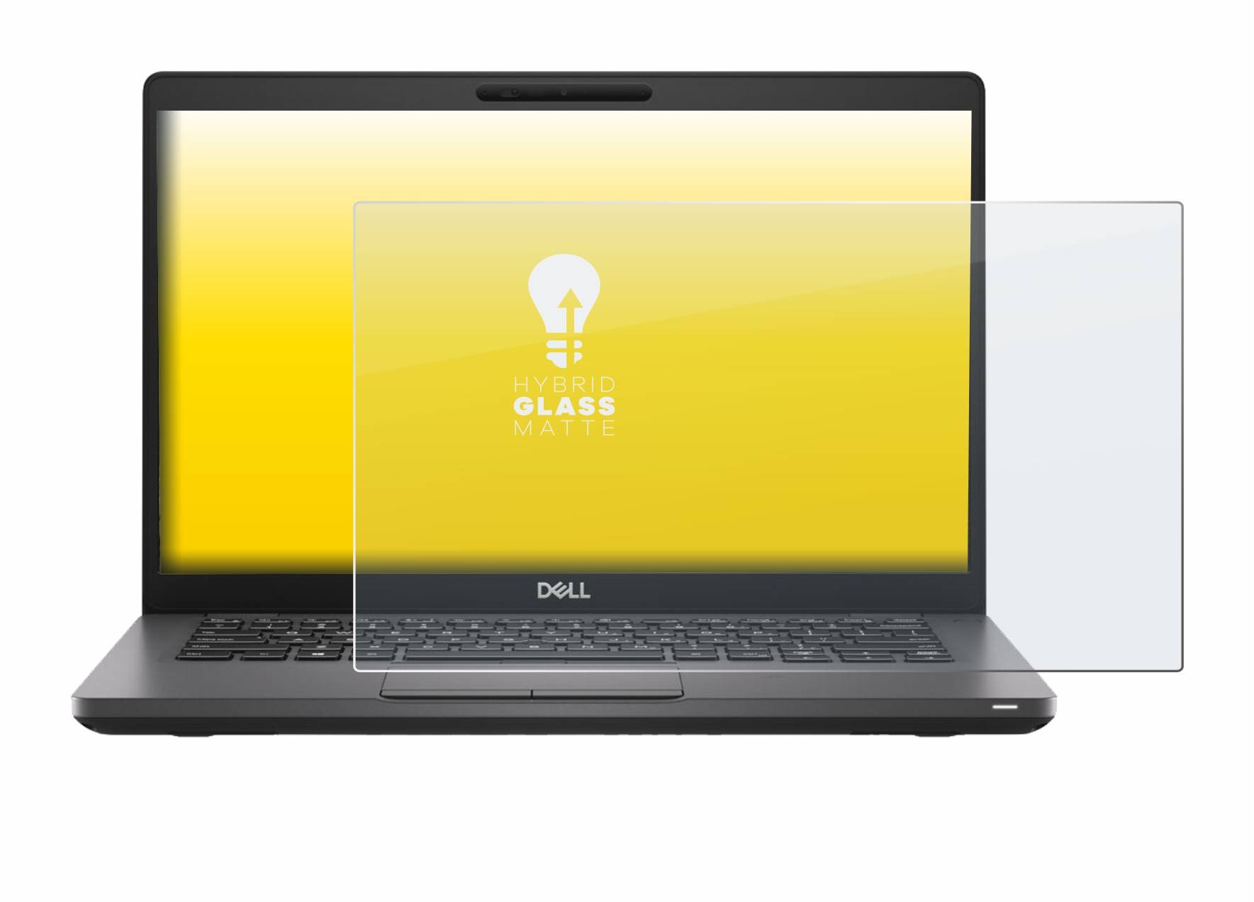 upscreen Hybrid Glass Matte Premium Schutzglas Folie für Dell Latitude 14