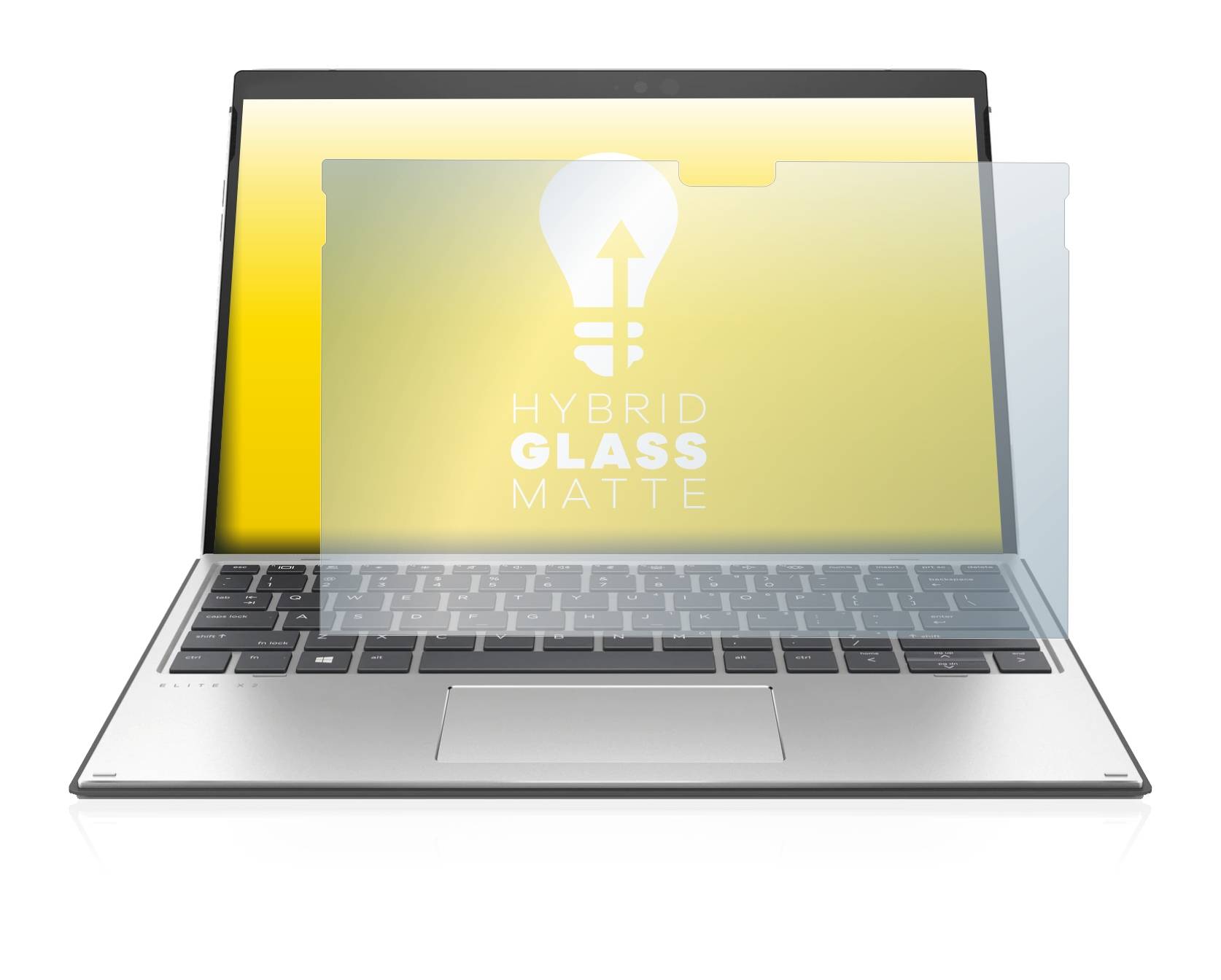 upscreen Flexible Schutz Glas Folie für HP Elite x2 G8 Schutzglas 9H Hybridglas Matt Entspiegelt