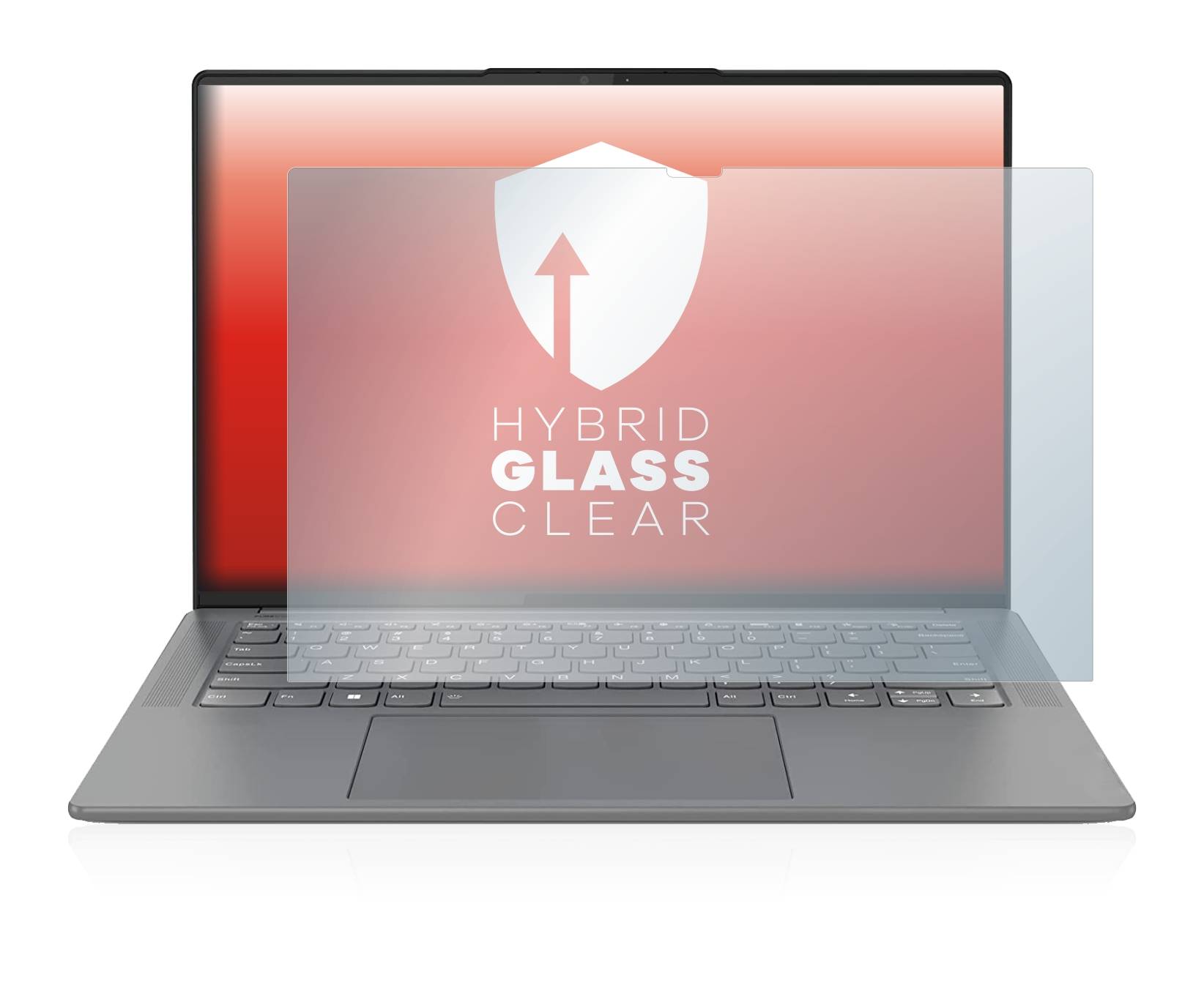 upscreen Hybrid Glass Clear Premium Schutzglas Folie für Lenovo Yoga Slim 7 Pro