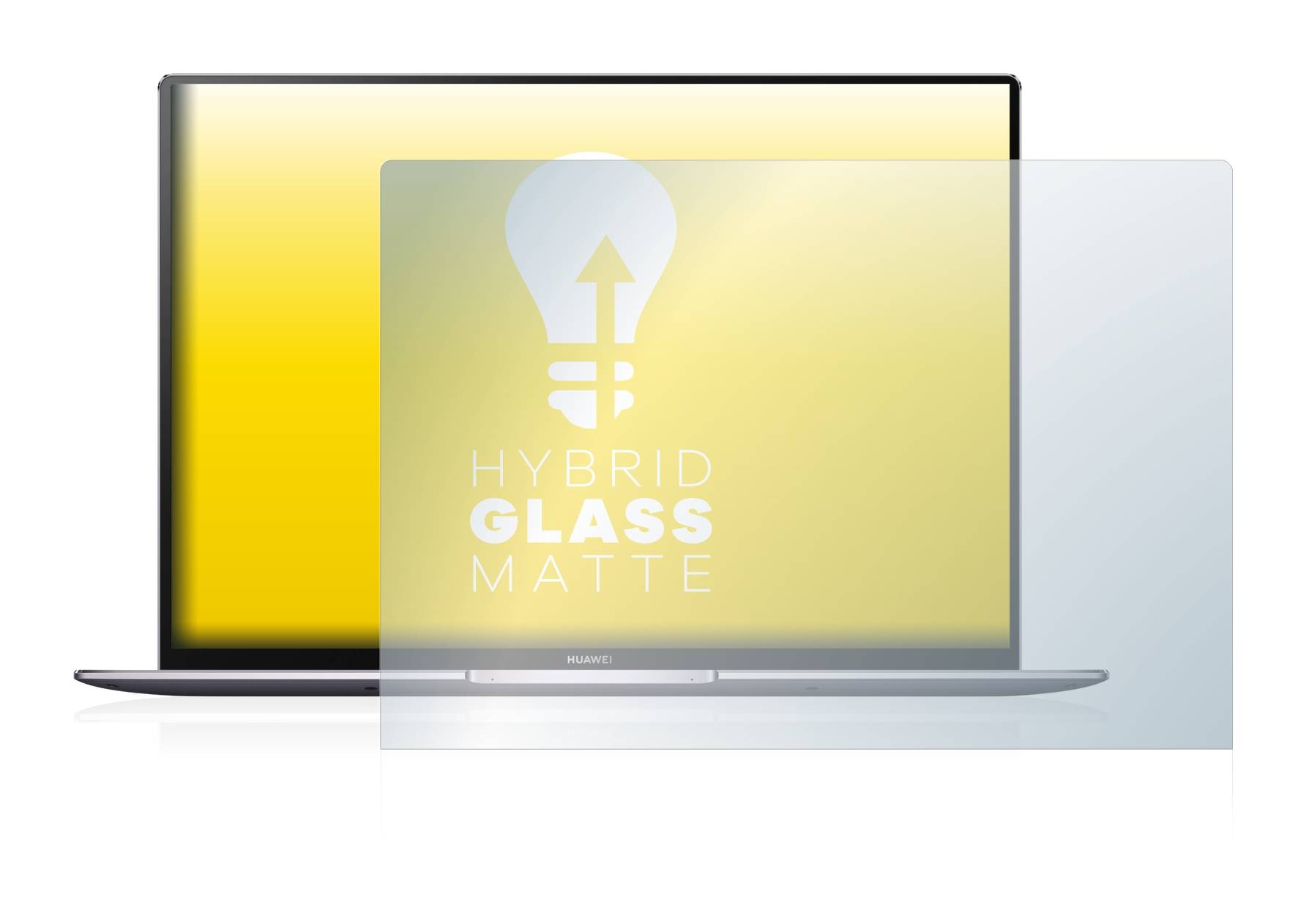 upscreen Hybrid Glass Matte Premium Schutzglas Folie für Huawei MateBook