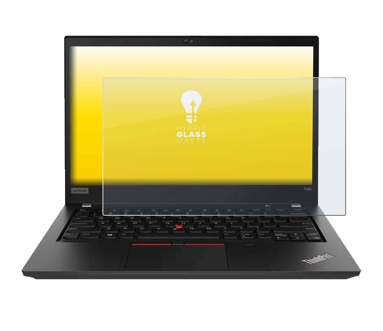 upscreen Hybrid Glass Matte Premium Schutzglas Folie für Lenovo ThinkPad T495